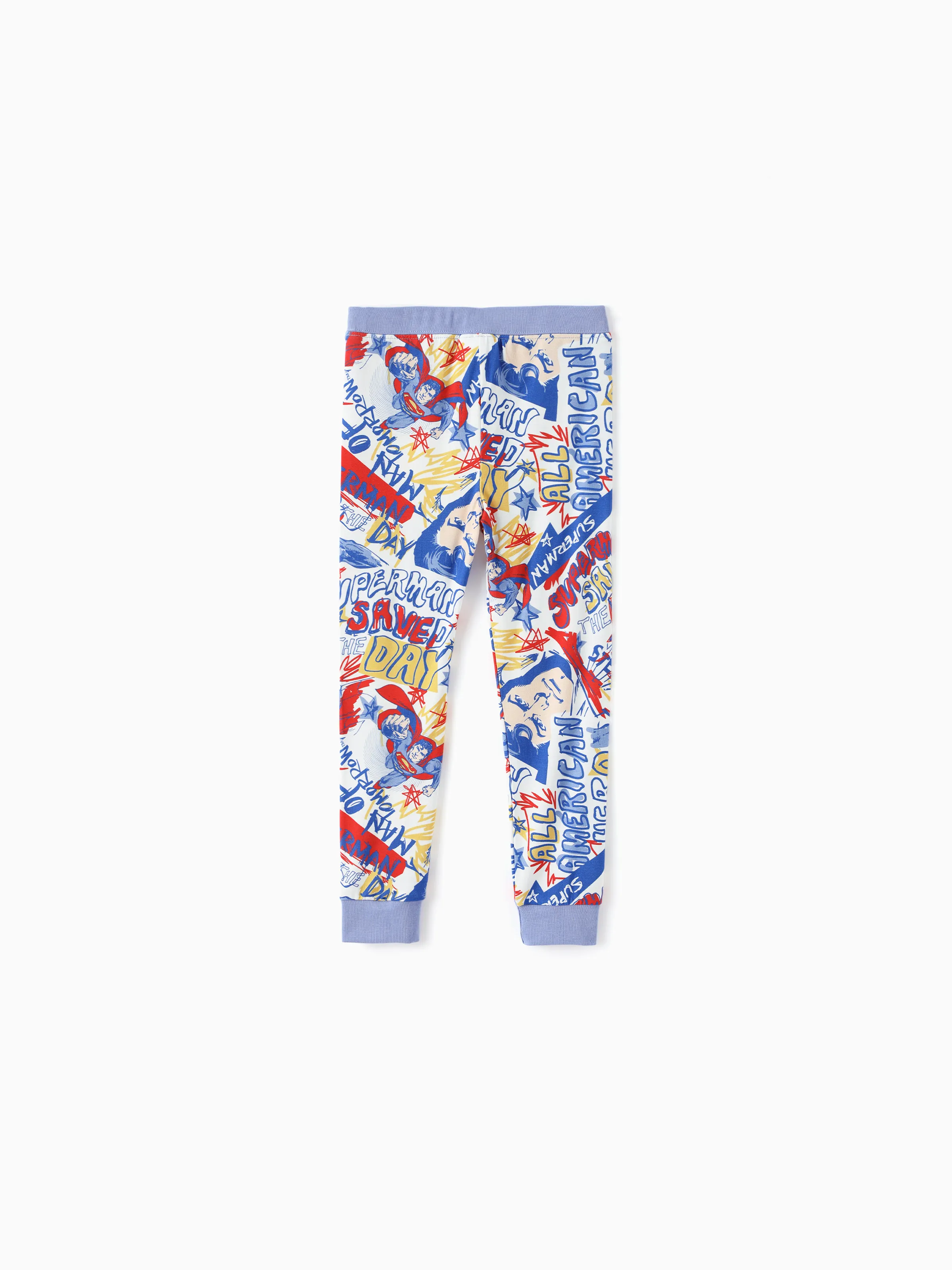 Justice League Toddler/Kid Boy Bamboo Superman 2pcs Snug-Fitting Pajamas Set Blue - Image 7