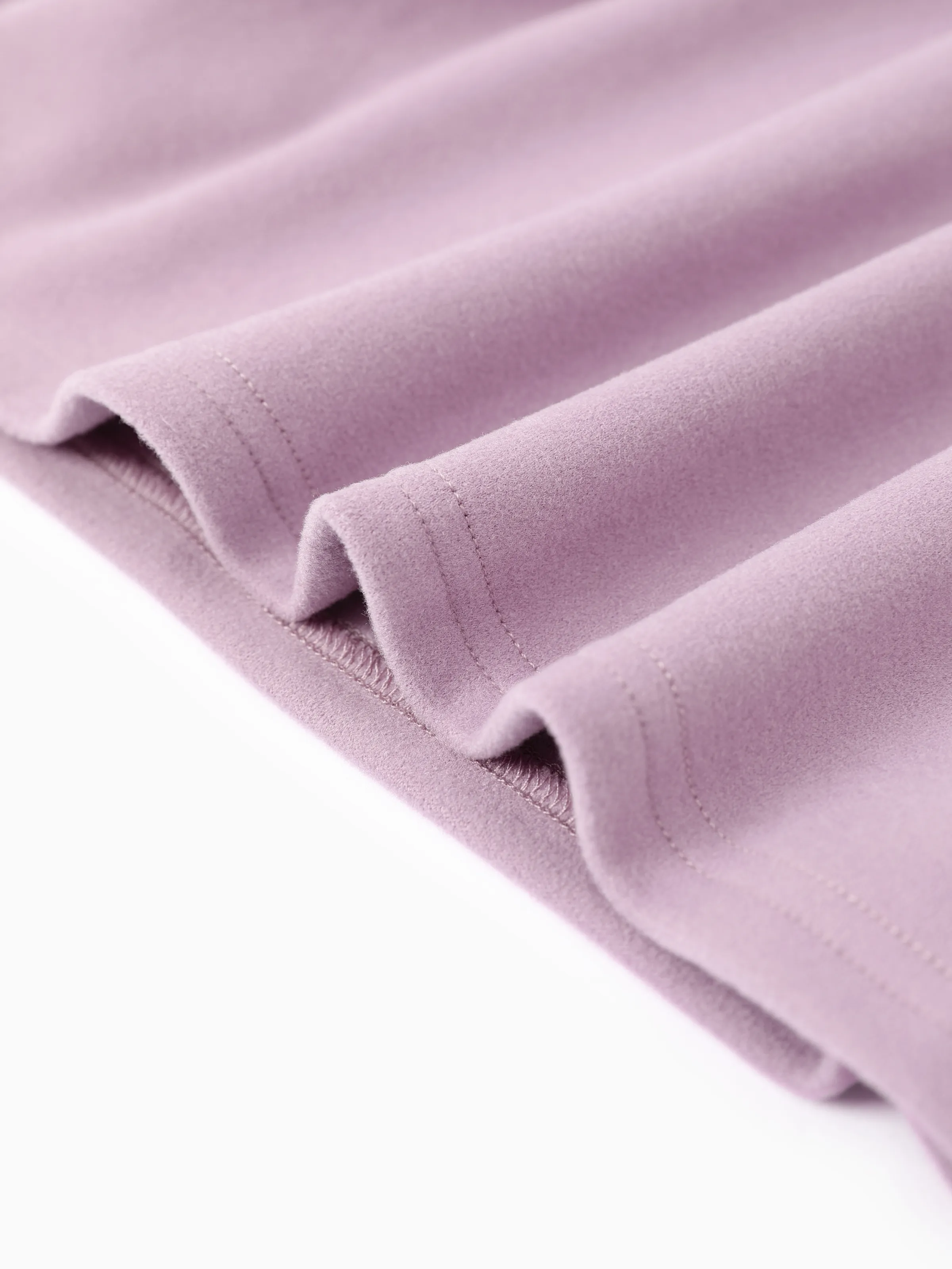 Kid Girl 2pcs Ruffled Turtleneck Tee and Flared Pants Set Purple - Image 9