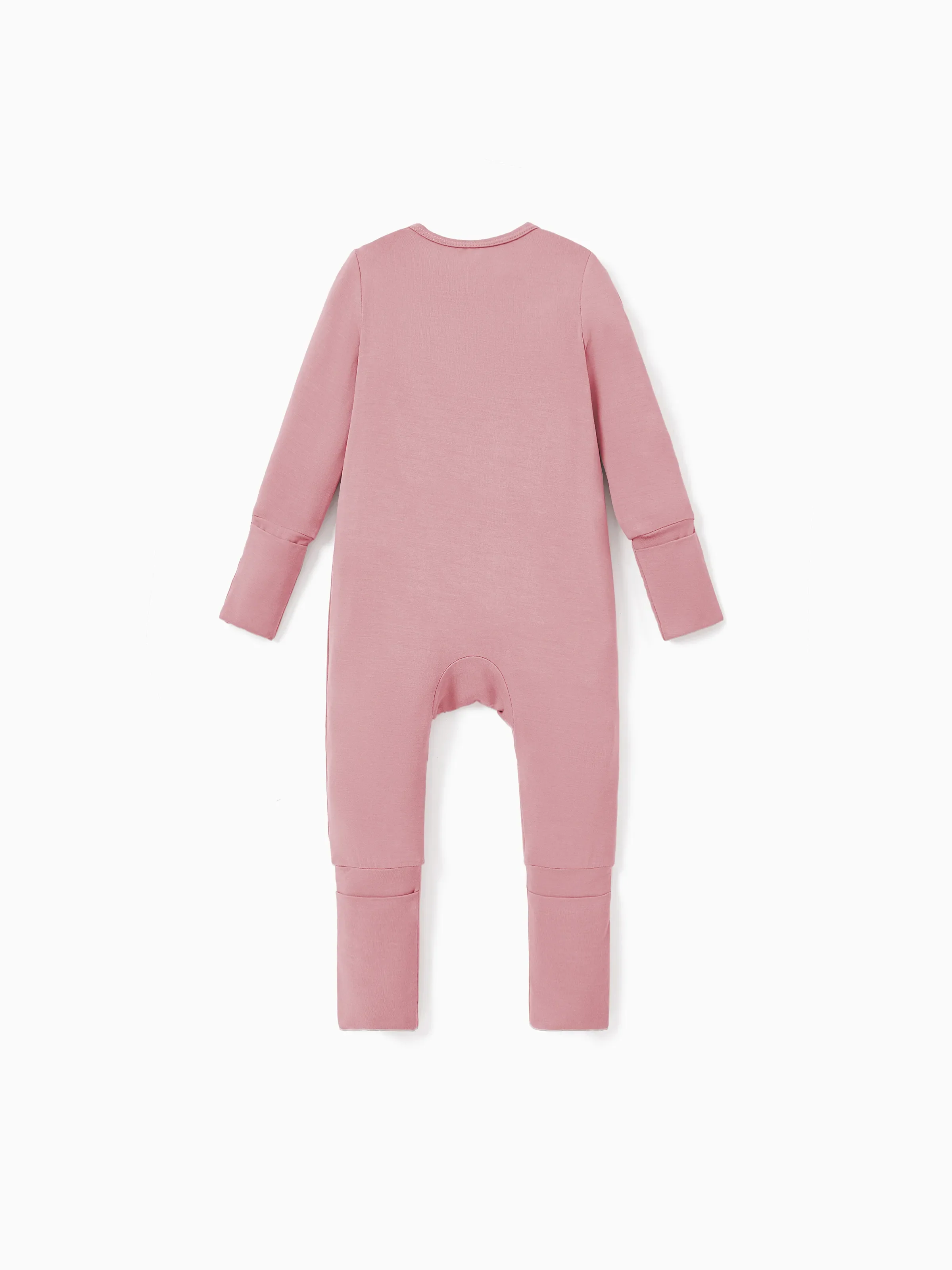 Kids Baby / Girl Bamboo Pajamas With Childlike Print (Snug-Fitting) Pink - Image 8