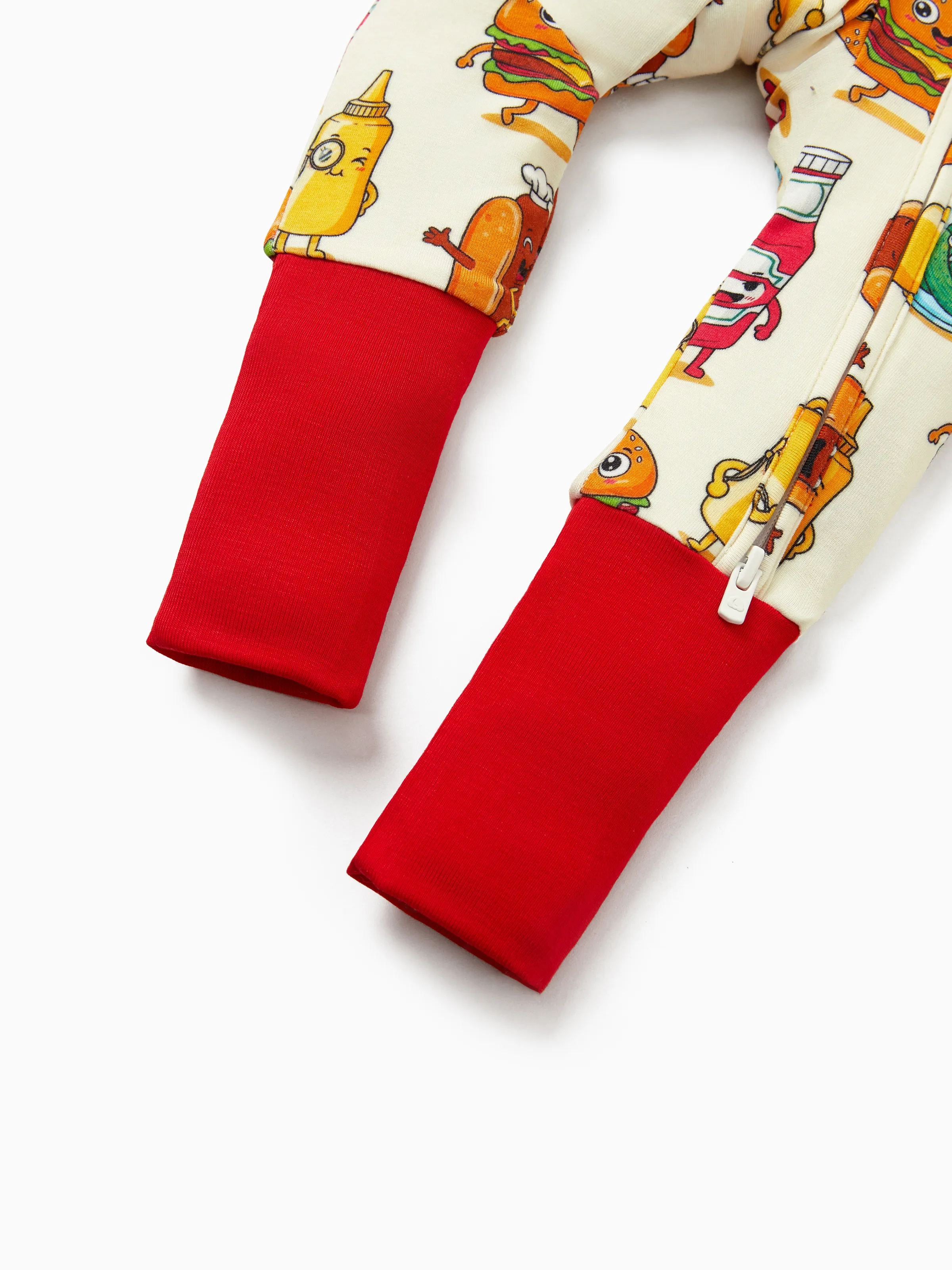 Kids Baby / Girl Bamboo Pajamas With Childlike Print (Snug-Fitting) Red - Image 7