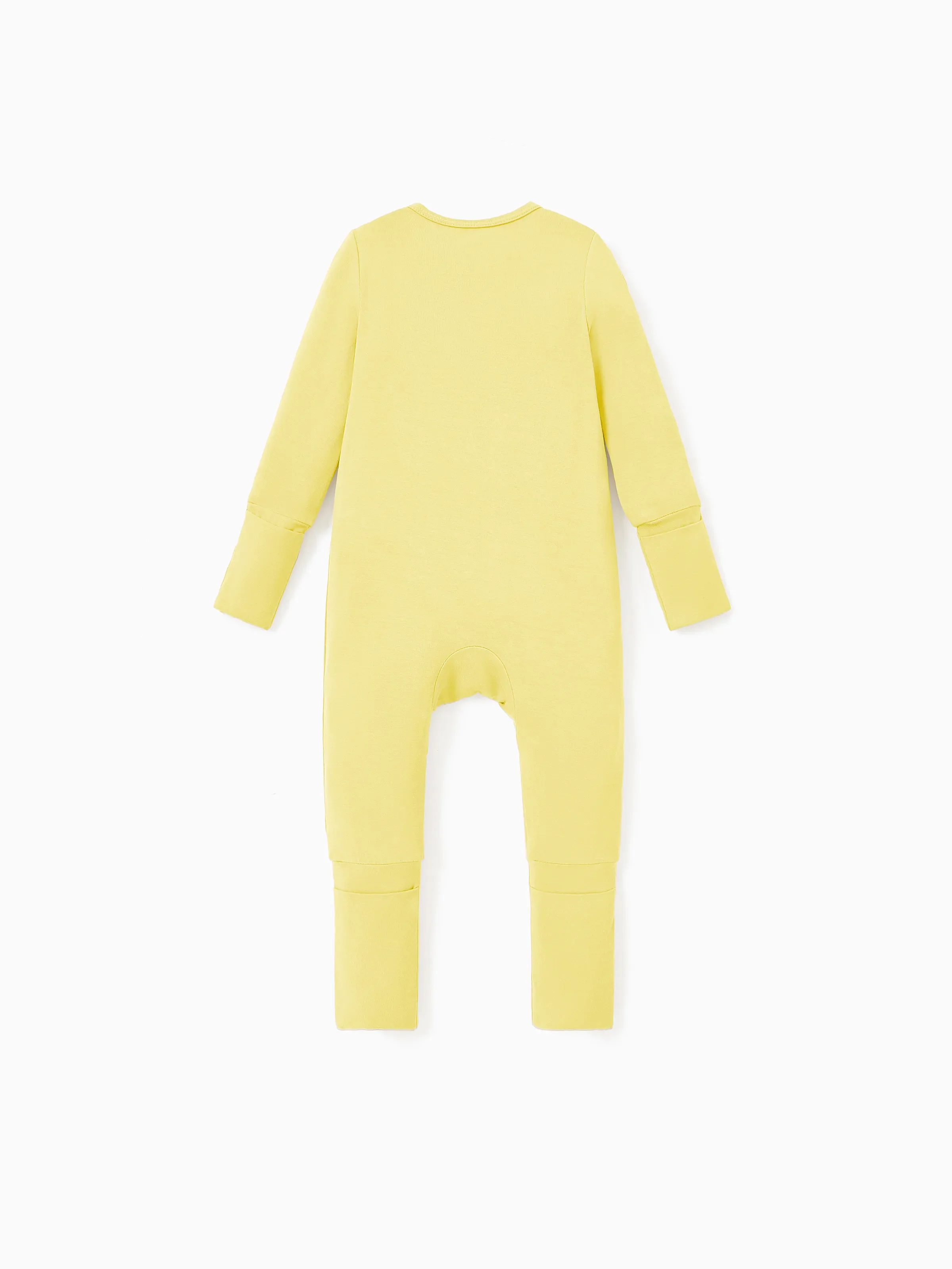 Kids Baby / Girl Bamboo Pajamas With Childlike Print (Snug-Fitting) Yellow - Image 8