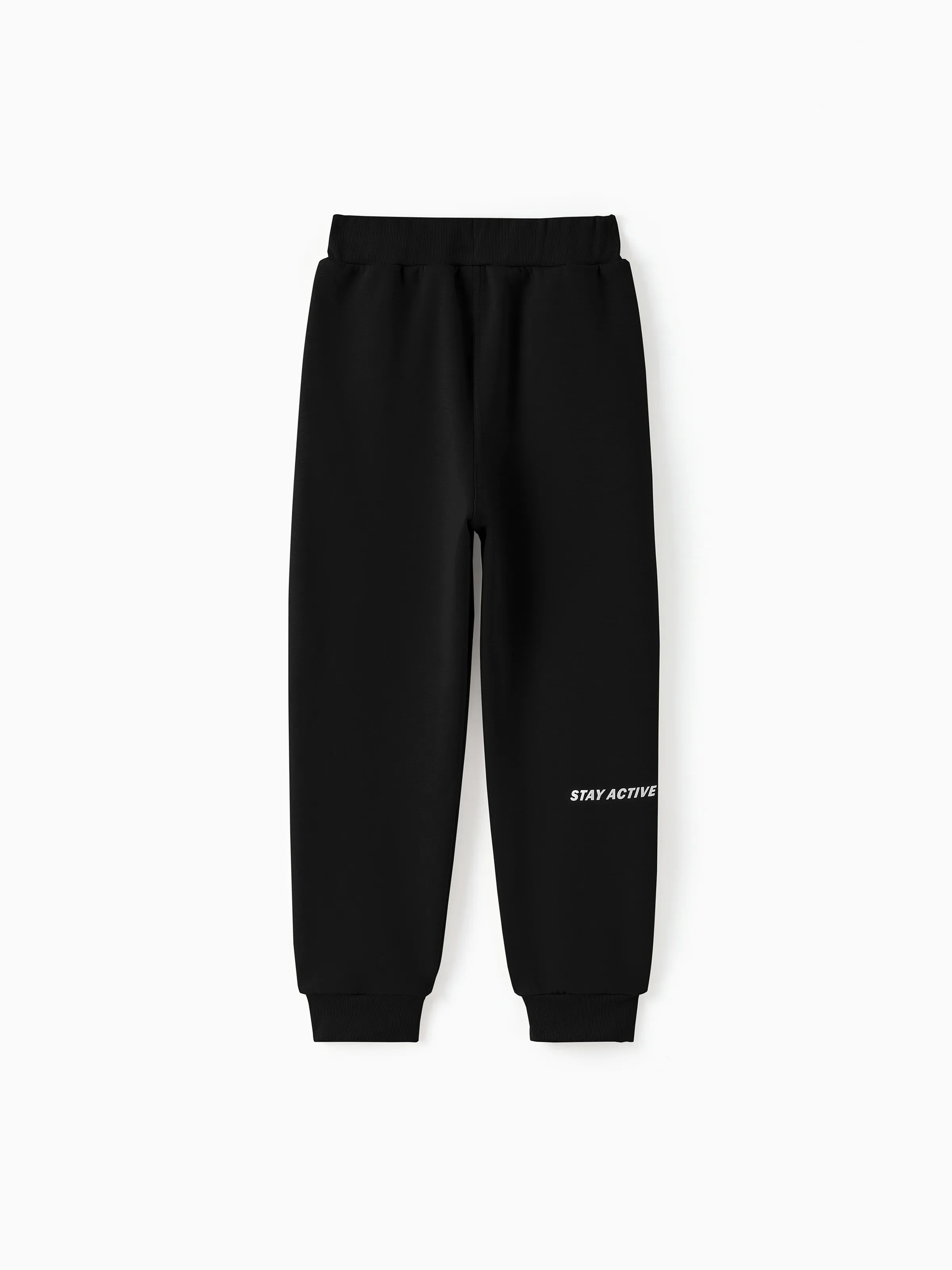 kids fleece lined jogger pants with reflective print and pockets warm breathable and moisture wicking sweatpants for boys and girls deep black - Image 9