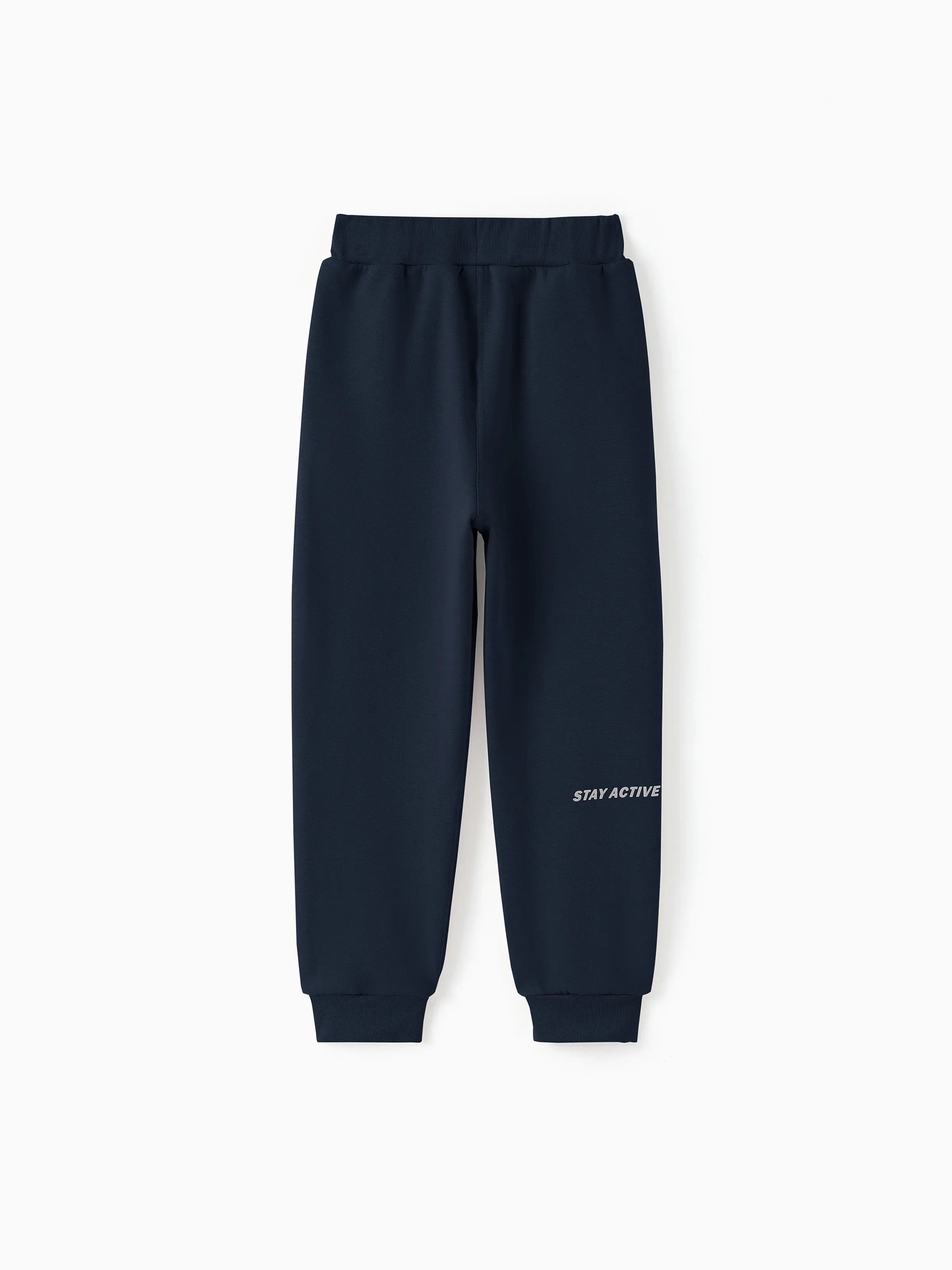 kids fleece lined jogger pants with reflective print and pockets warm breathable and moisture wicking sweatpants for boys and girls deep blue - Image 9