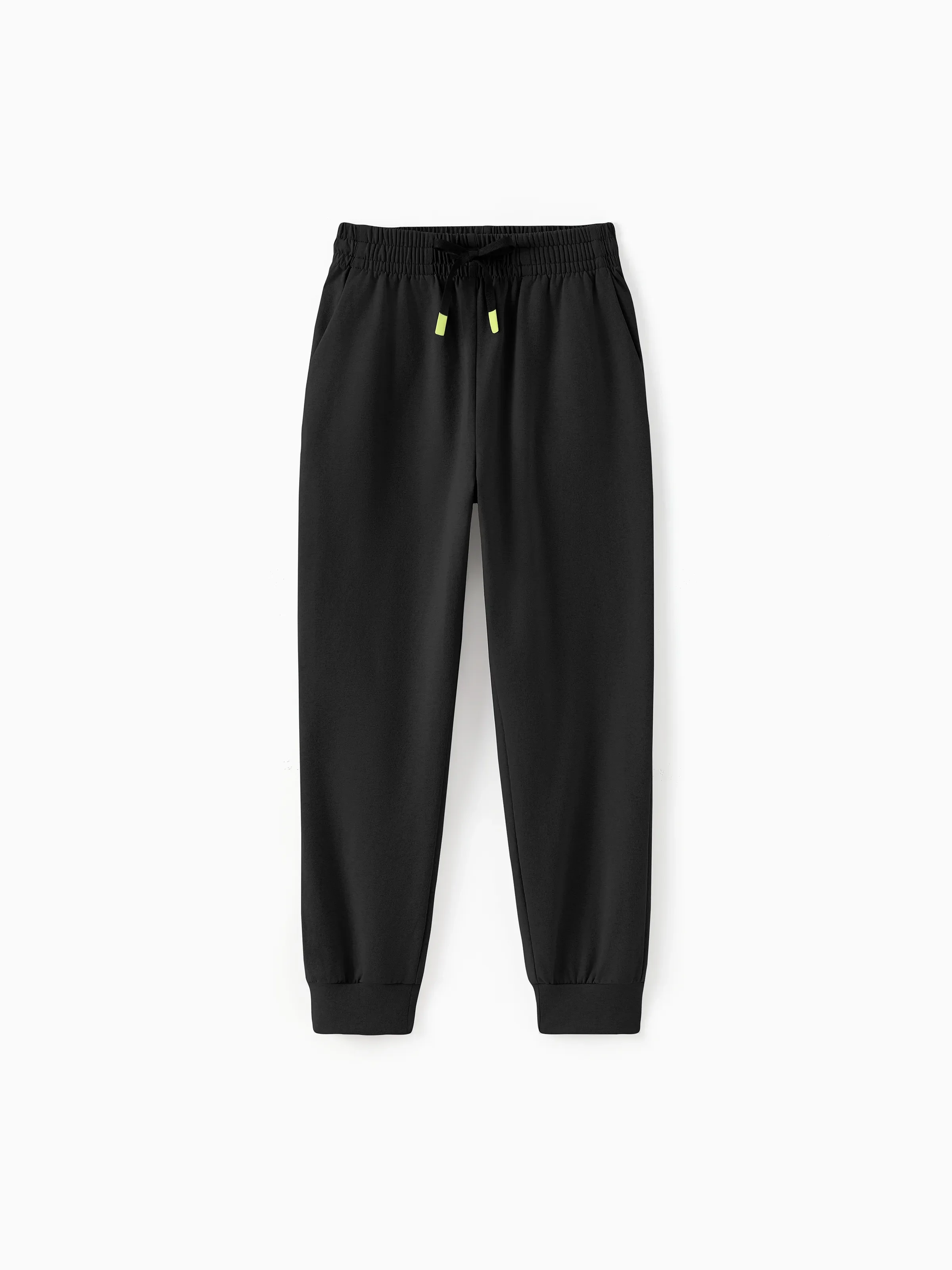 kids-jogger-pants-with-elastic-waistband-and-drawstring-comfortable-everyday-sweatpants-with-pockets-for-boys-and-girls-black - Image 10