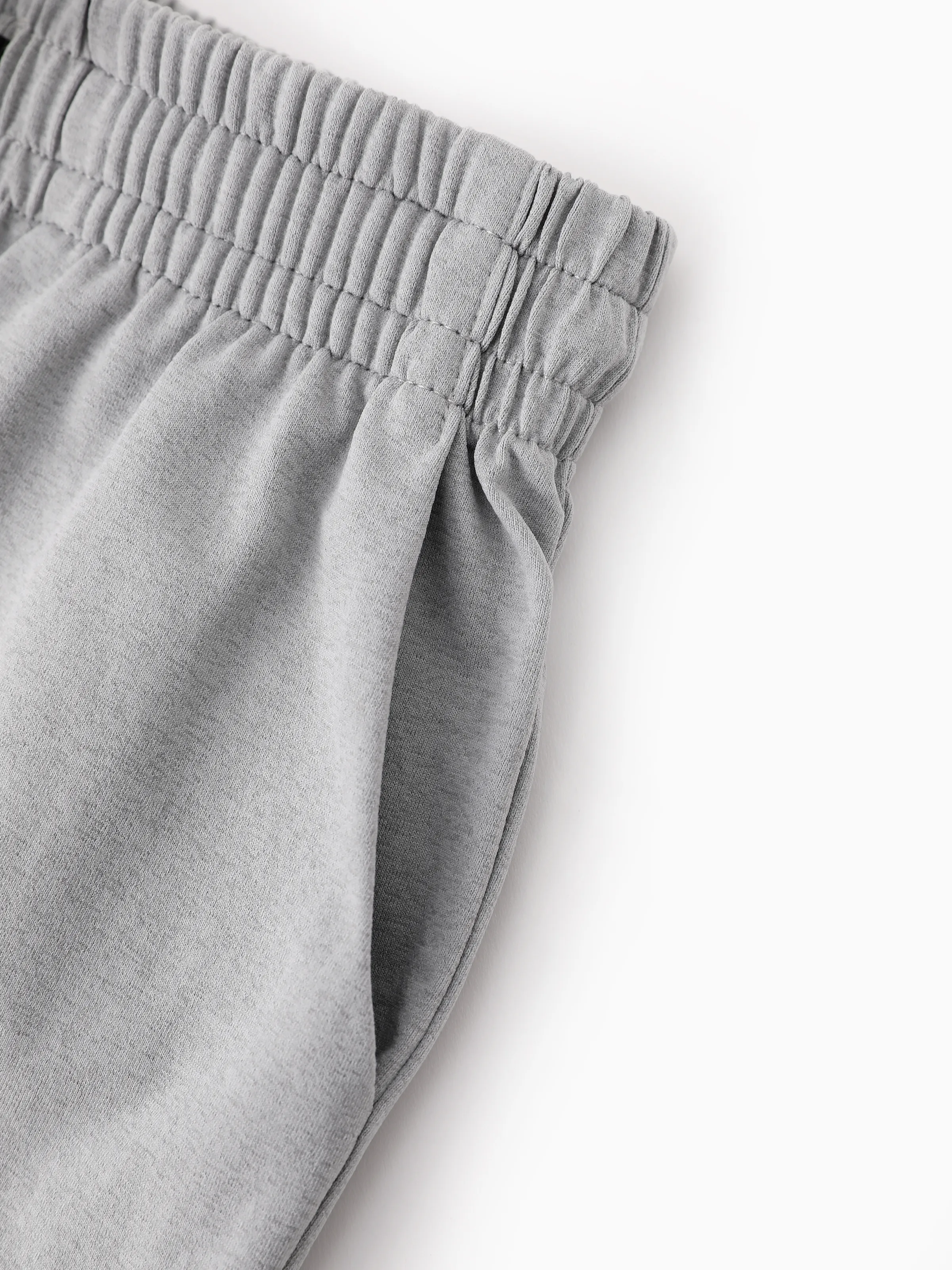 kids-jogger-pants-with-elastic-waistband-and-drawstring-comfortable-everyday-sweatpants-with-pockets-for-boys-and-girls-light-grey - Image 4