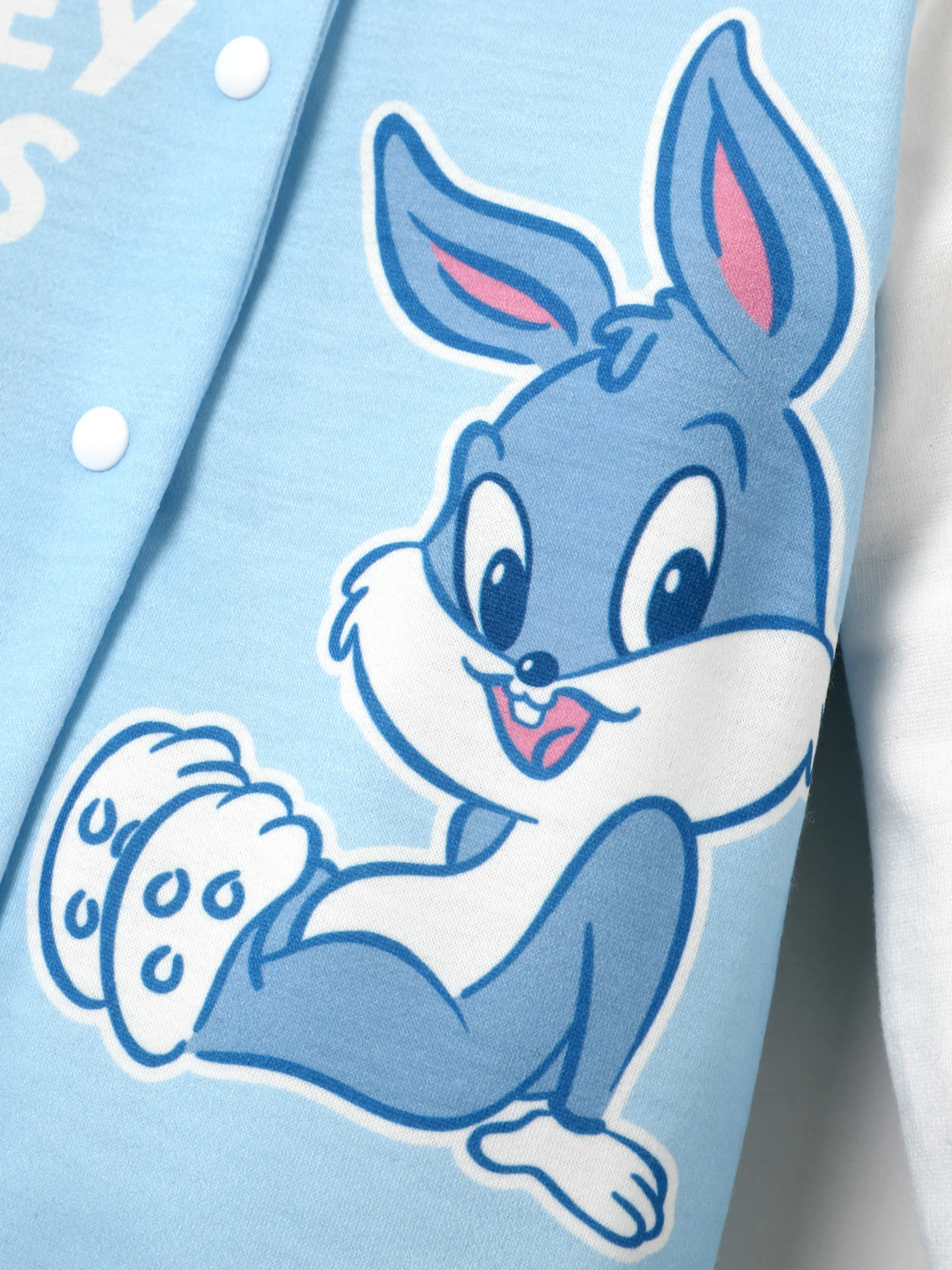 Looney Tunes Baby Boy/Girl Contrast Color Positioning Printed Romper Blue - Image 3