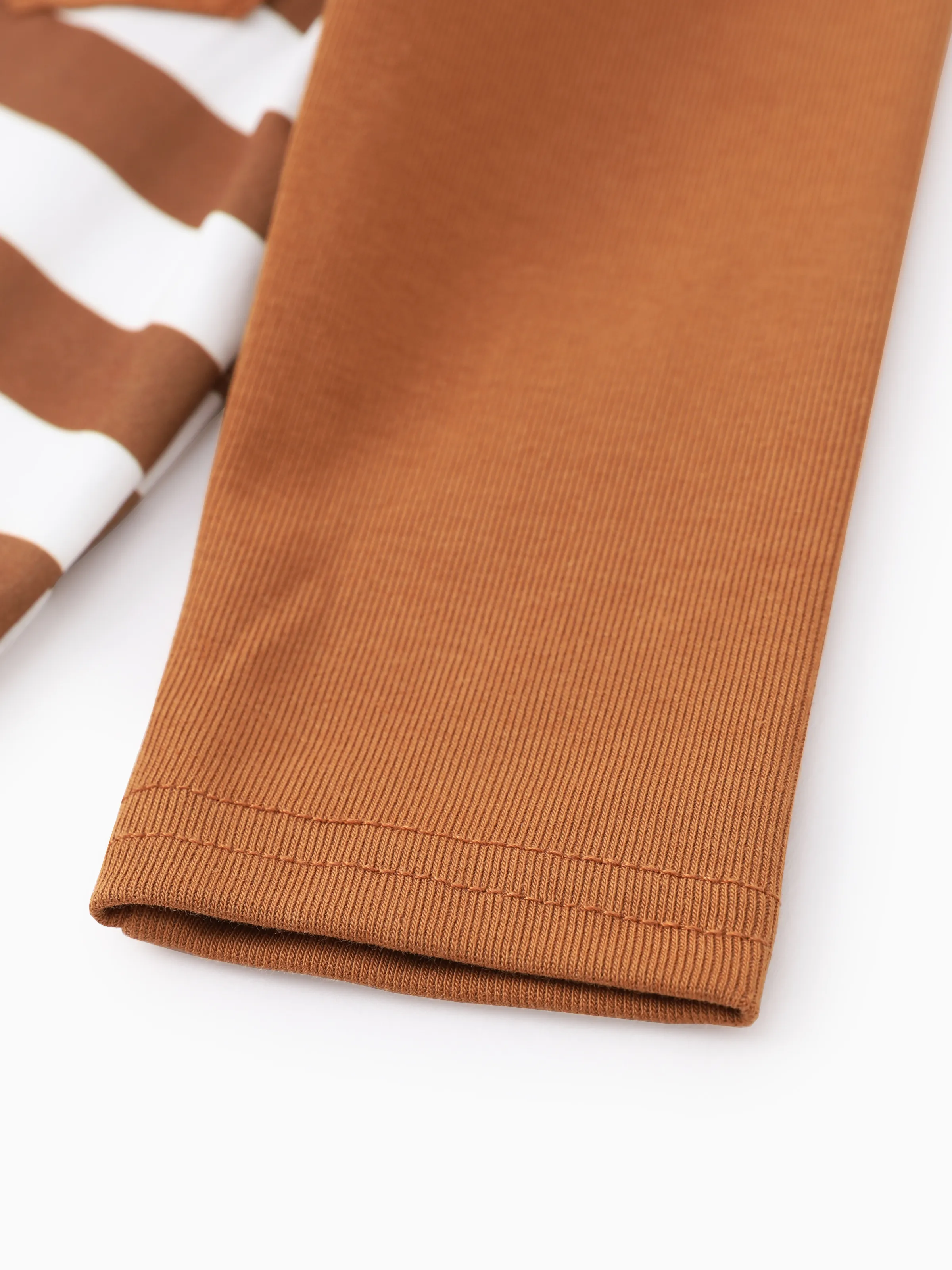 Looney Tunes Baby Boy 1pc Long-sleeve Striped Jumpsuit Brown - Image 6