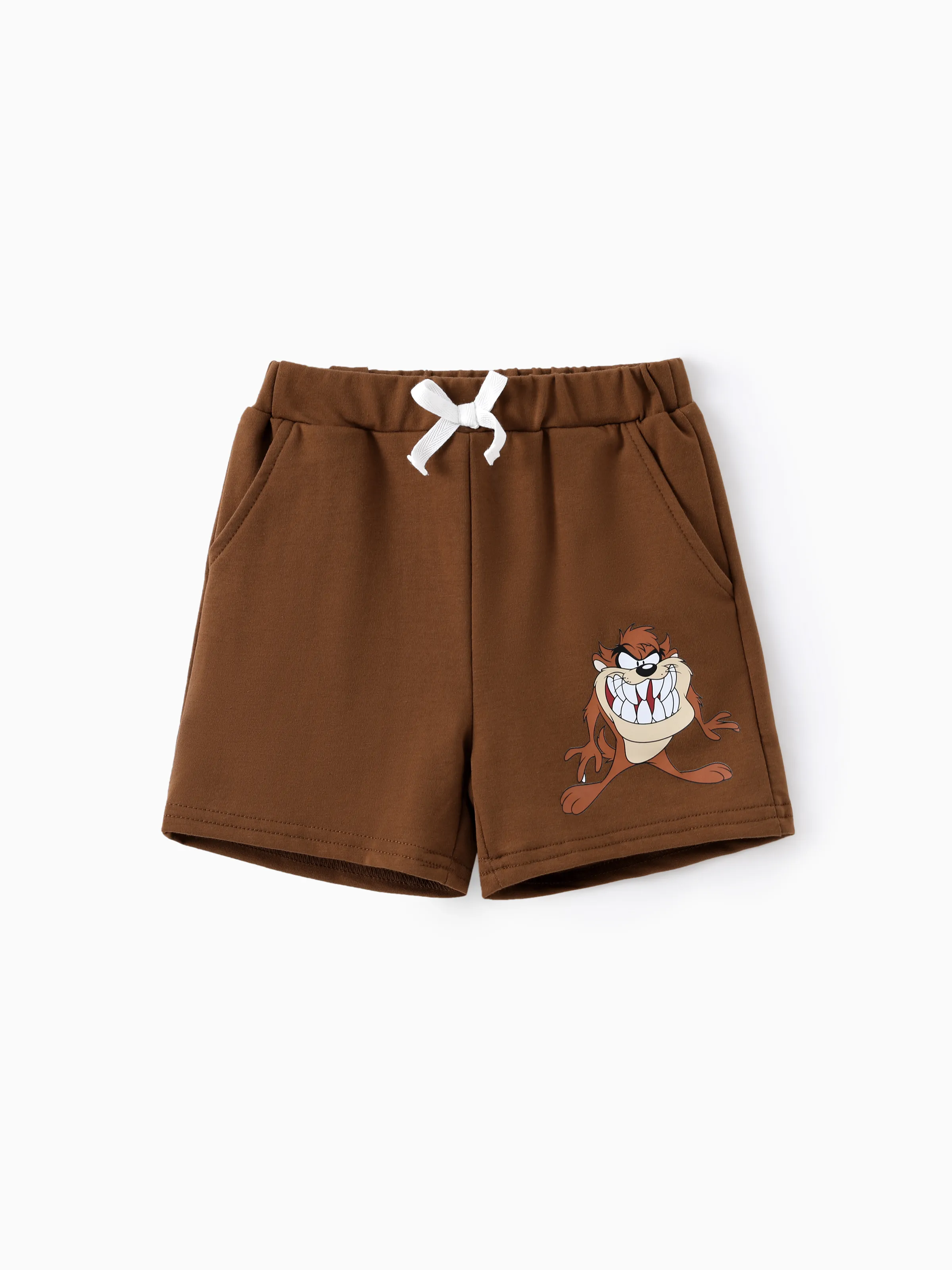 Looney Tunes Toddler Boys 2pcs Character Print Tee with Shorts Set Brown - Image 4