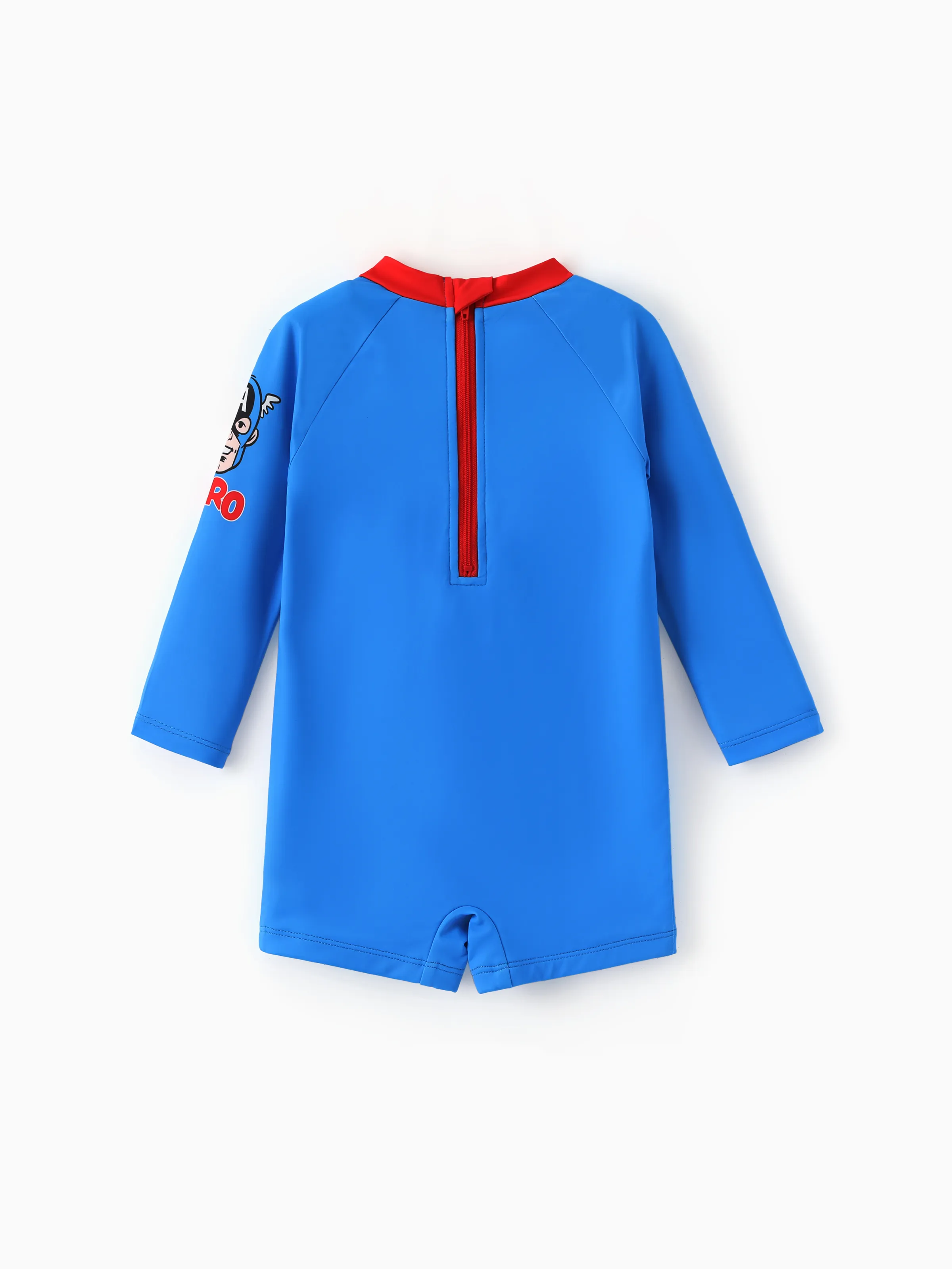 Marvel Baby/Toddler Boy Captain America UPF30+ Star Print Swimsuit  Blue - Image 3