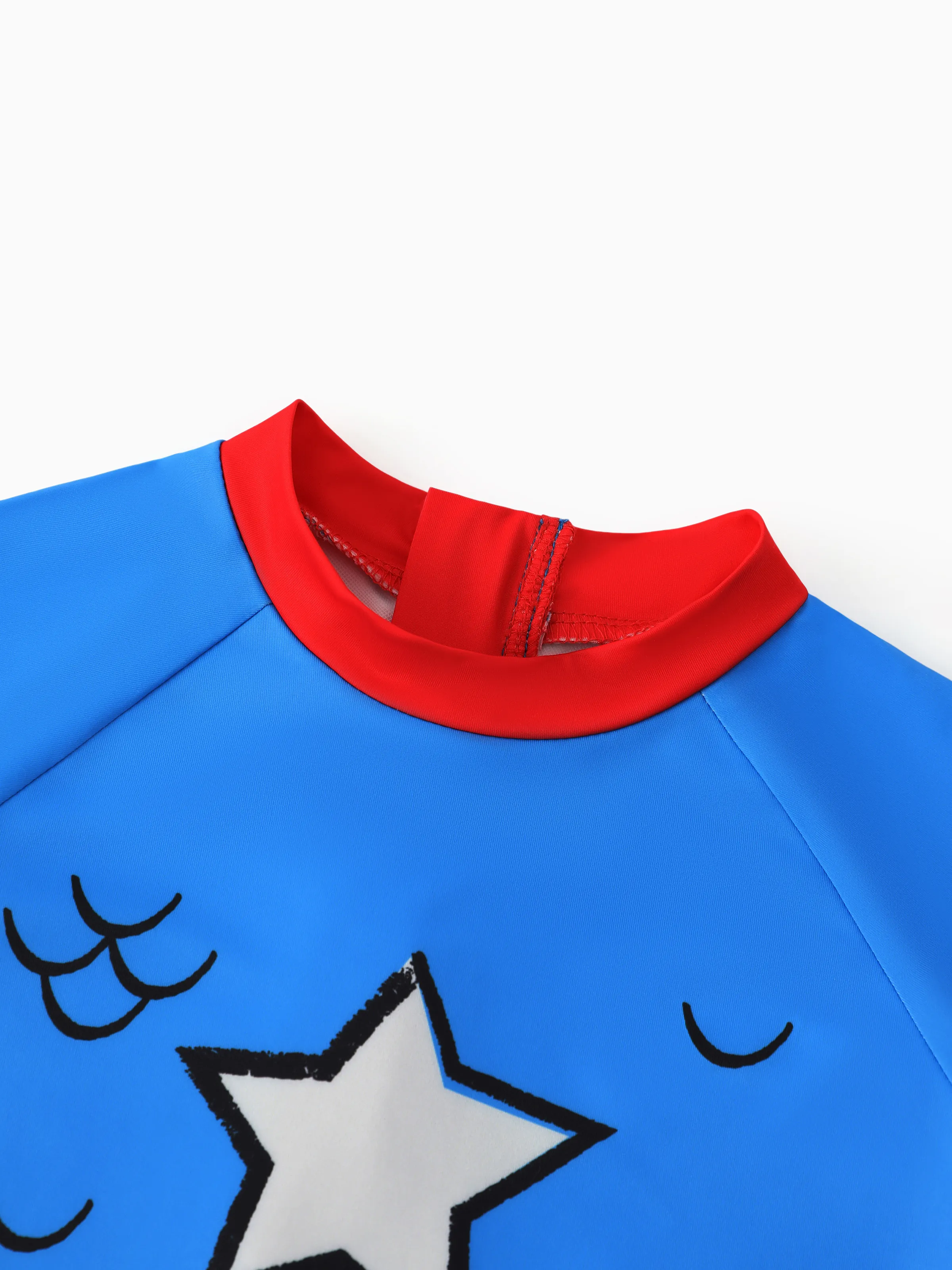 Marvel Baby/Toddler Boy Captain America UPF30+ Star Print Swimsuit  Blue - Image 5