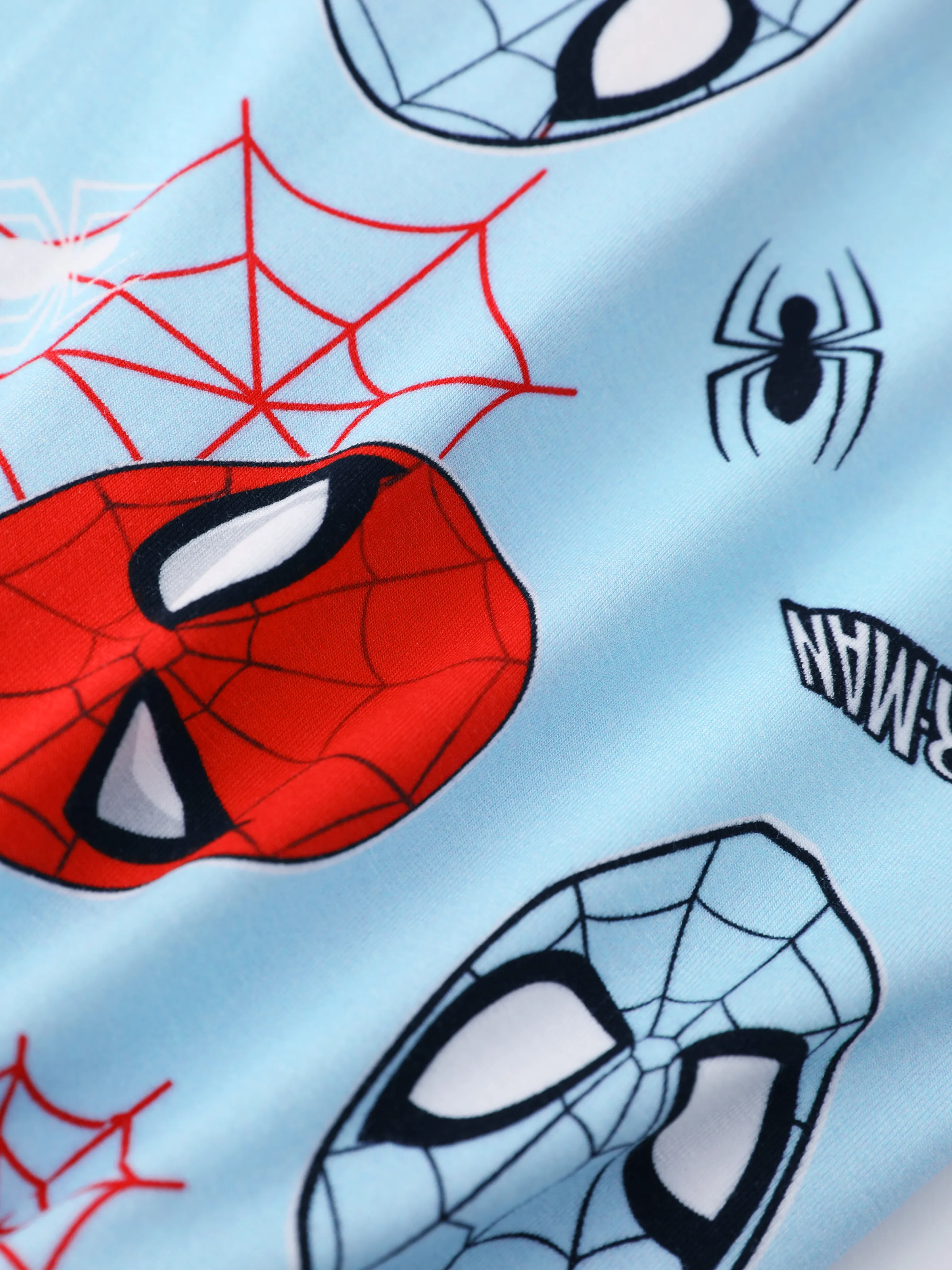 Marvel Bamboo Baby Boy/Girl Spider-Man 2-Way Zip Onesies Anti Slip Long-sleeve Footie Blue - Image 2