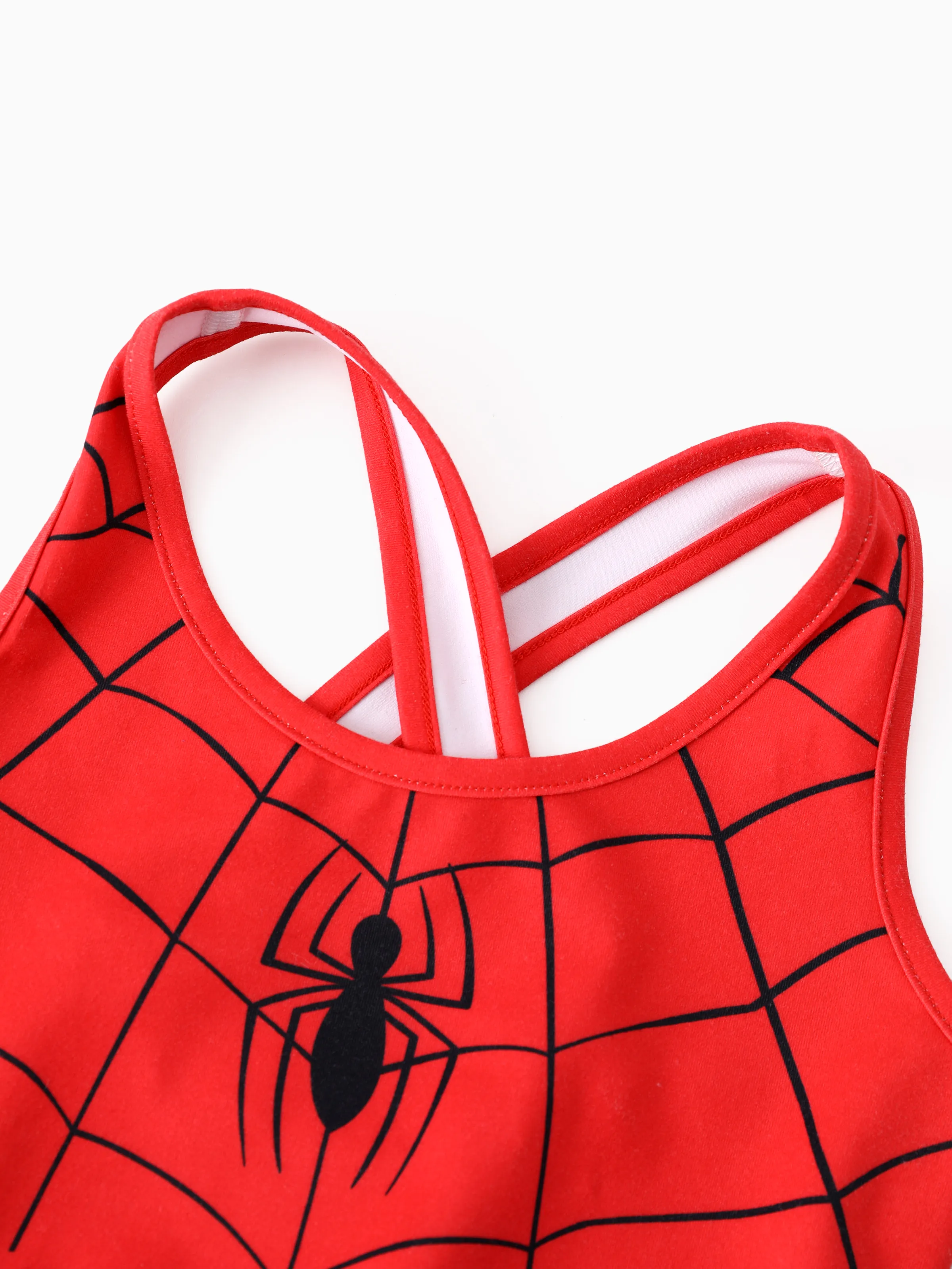 Marvel Family Matching Outfit Spider-Man Cosplay Costume Top/Sleeveless Dress Set Multi-color - Image 7