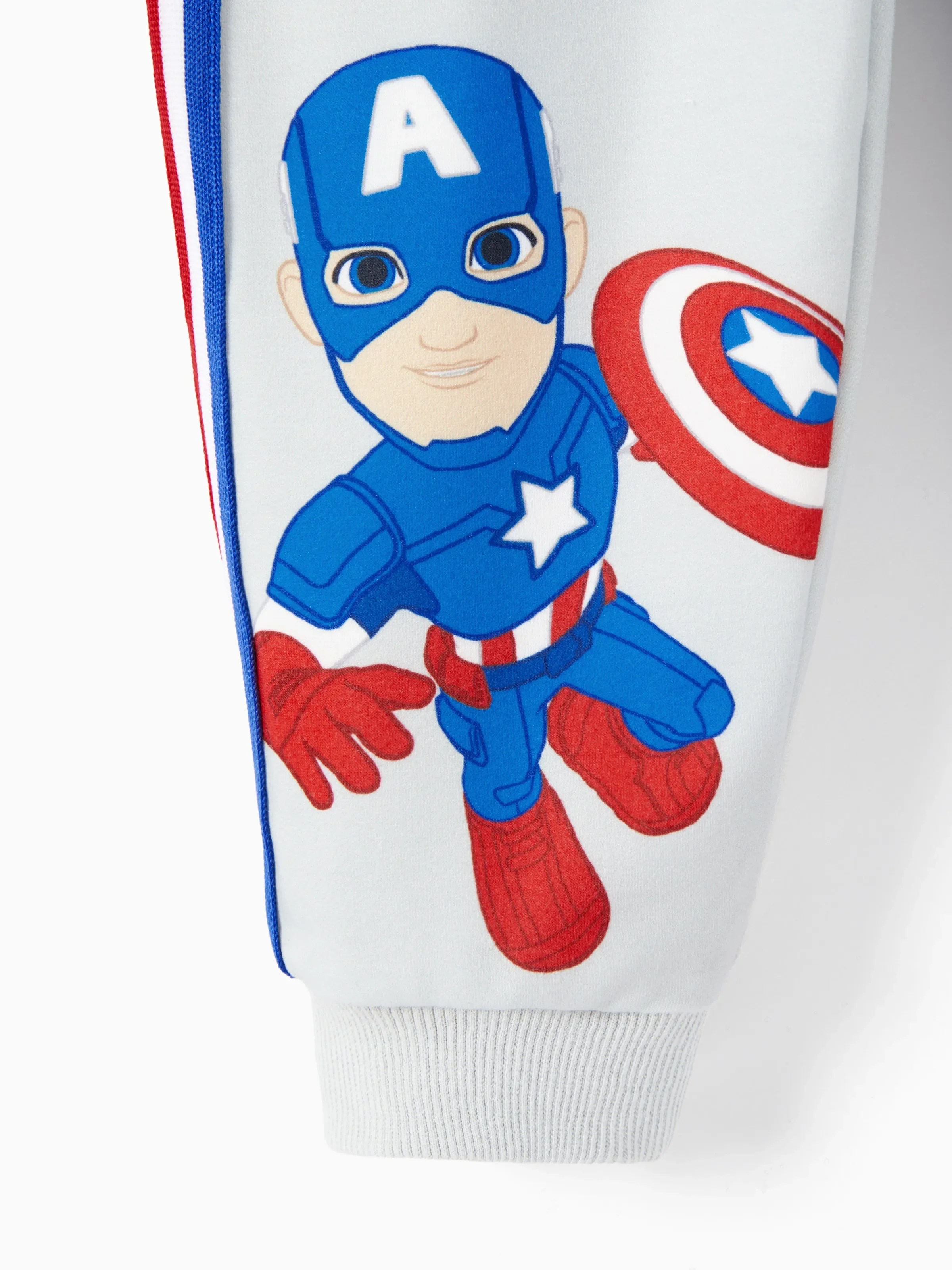 Marvel Toddler Boy 2pcs Captain America Childlike Longsleeves Hoodie and Sweatpants Set Grey - Image 12