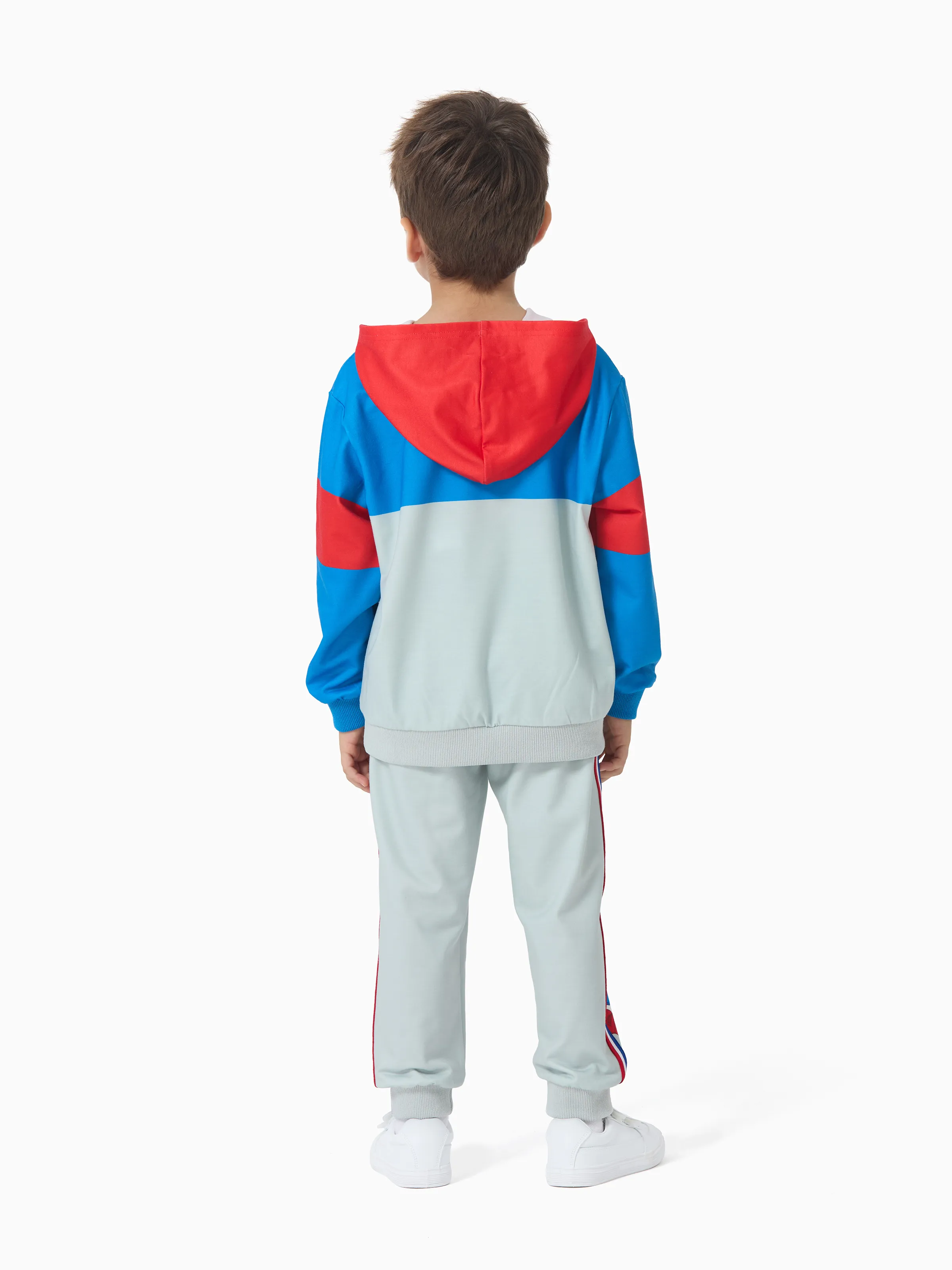 Marvel Toddler Boy 2pcs Captain America Childlike Longsleeves Hoodie and Sweatpants Set Grey - Image 4