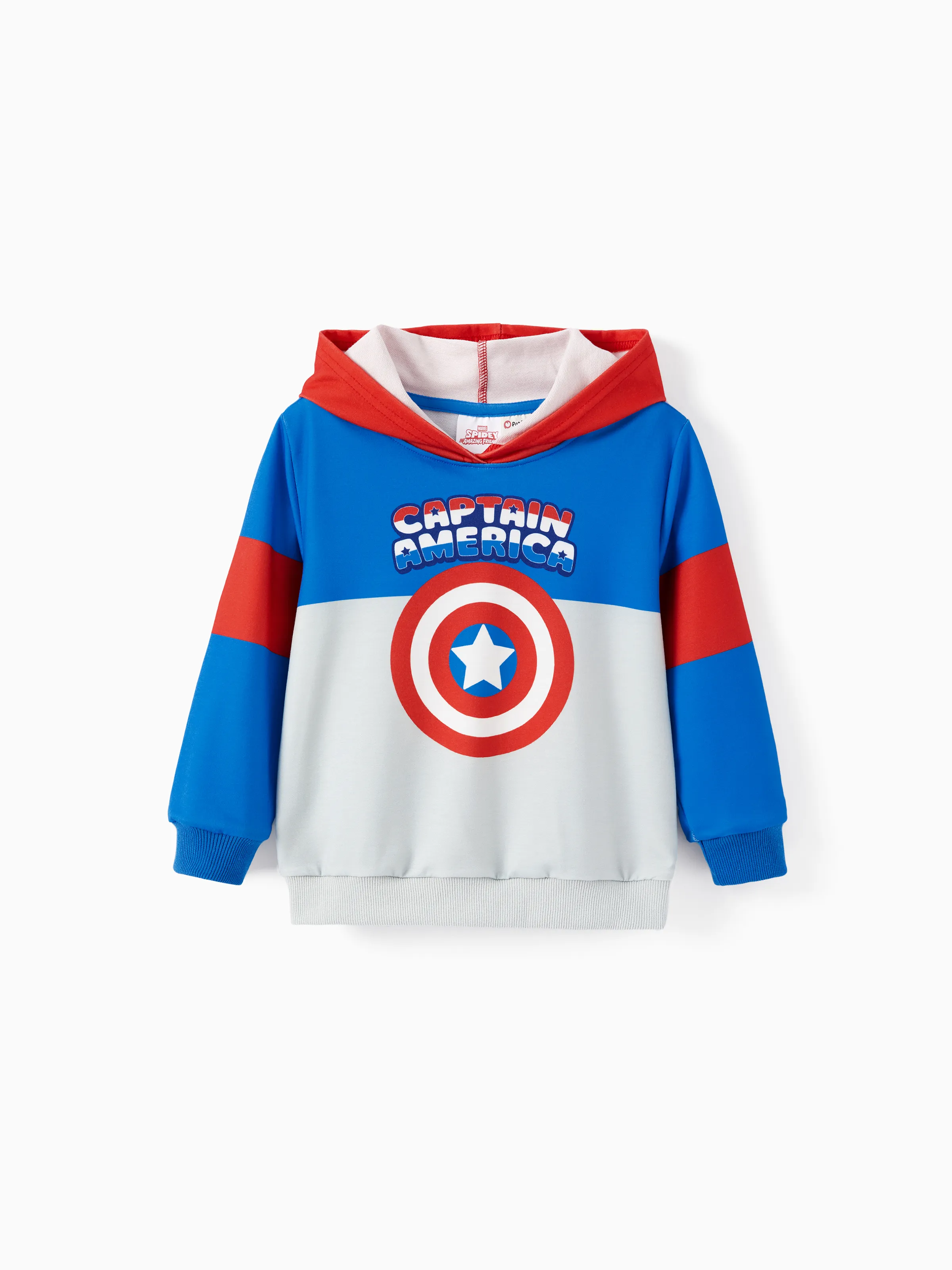 Marvel Toddler Boy 2pcs Captain America Childlike Longsleeves Hoodie and Sweatpants Set Grey - Image 5