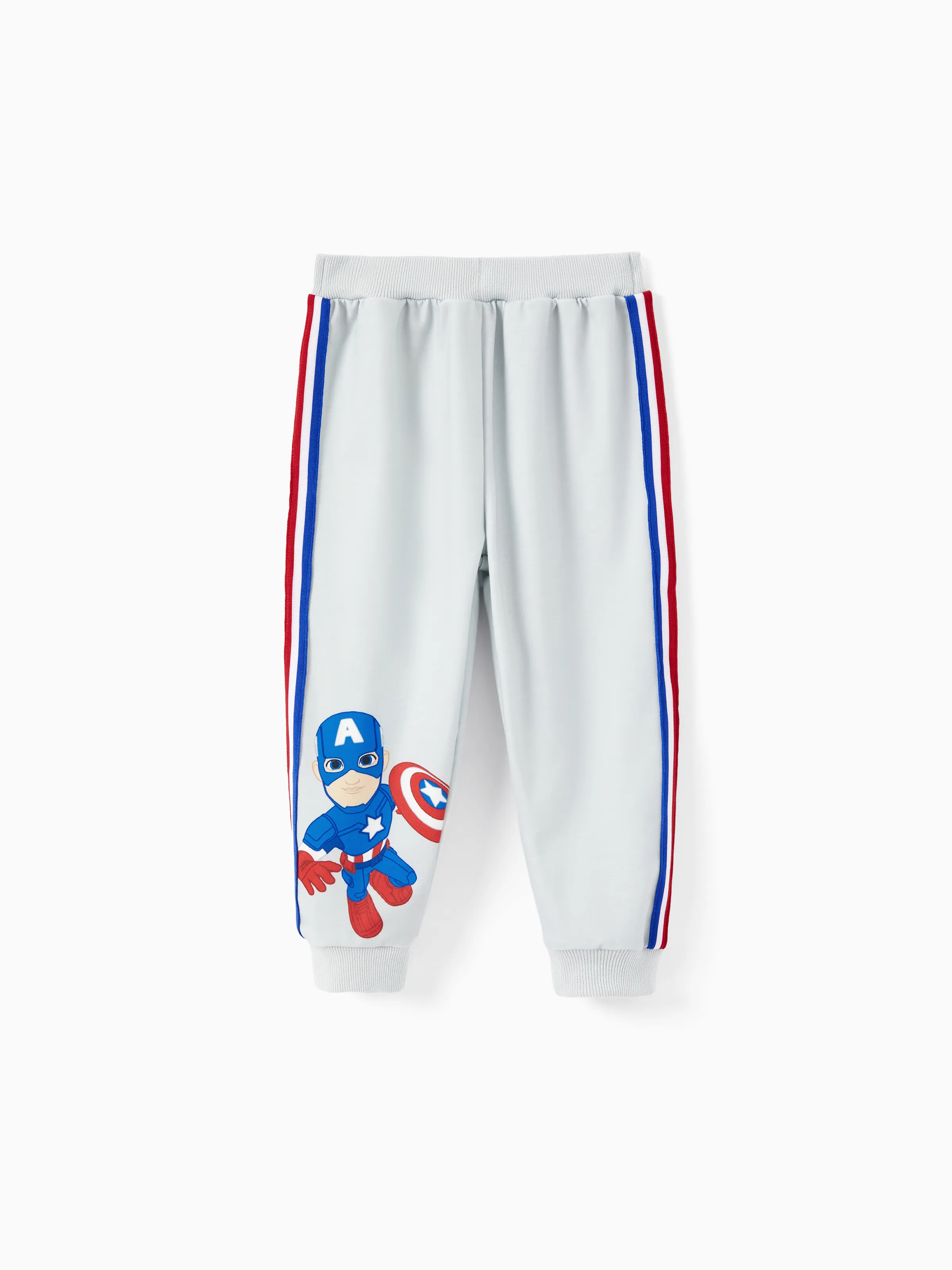 Marvel Toddler Boy 2pcs Captain America Childlike Longsleeves Hoodie and Sweatpants Set Grey - Image 6