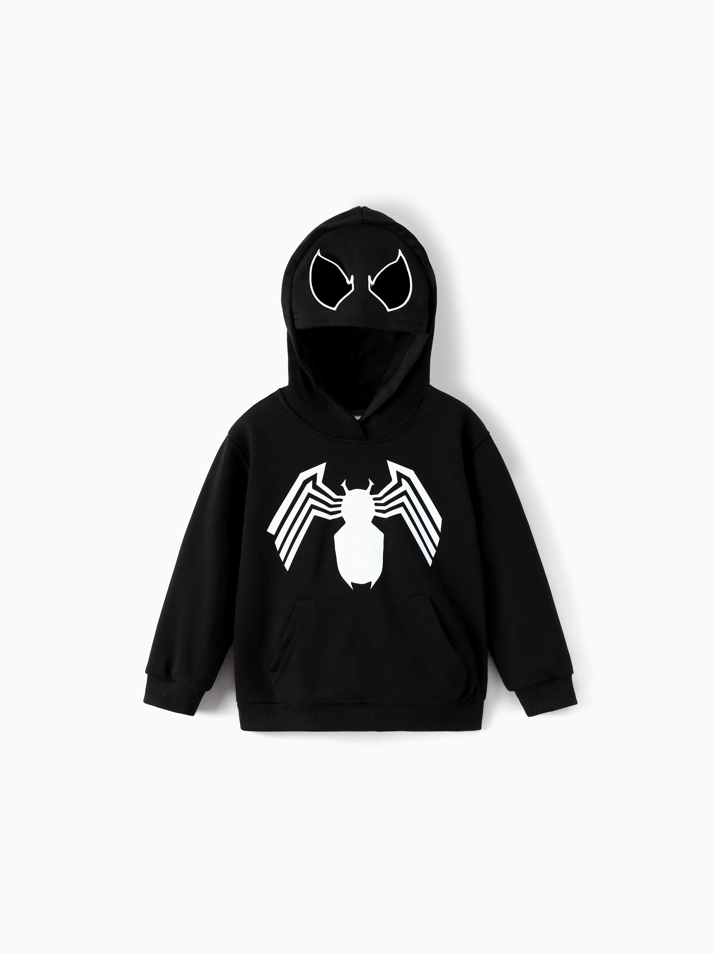 Marvel Toddler/ Kid Boy 2pcs Venom Costume Sweatshirt and Pants Set with Built-in Mask Black - Image 4