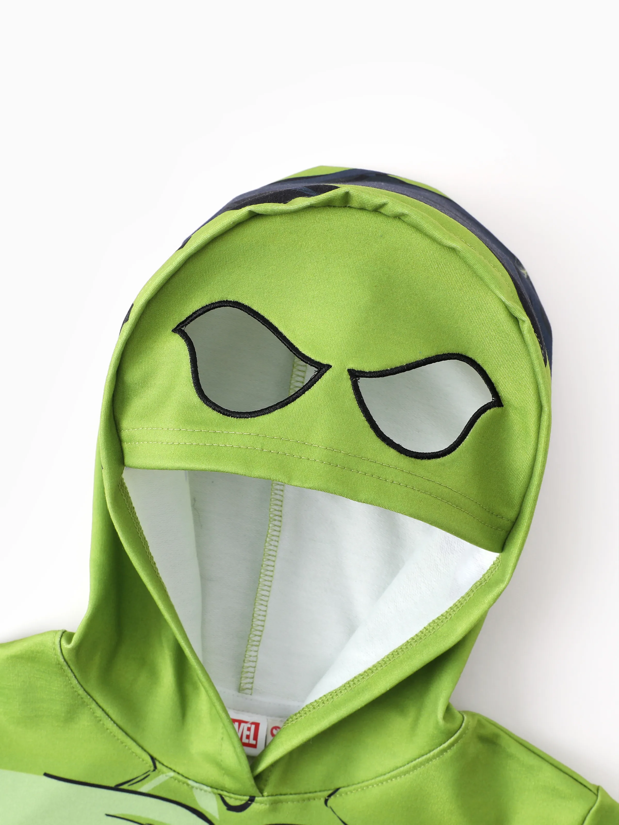 Marvel Toddler/ Kid Boy 2pcs Green Hulk Costume Sweatshirt and Pants Set with Built-in Mask Green - Image 2