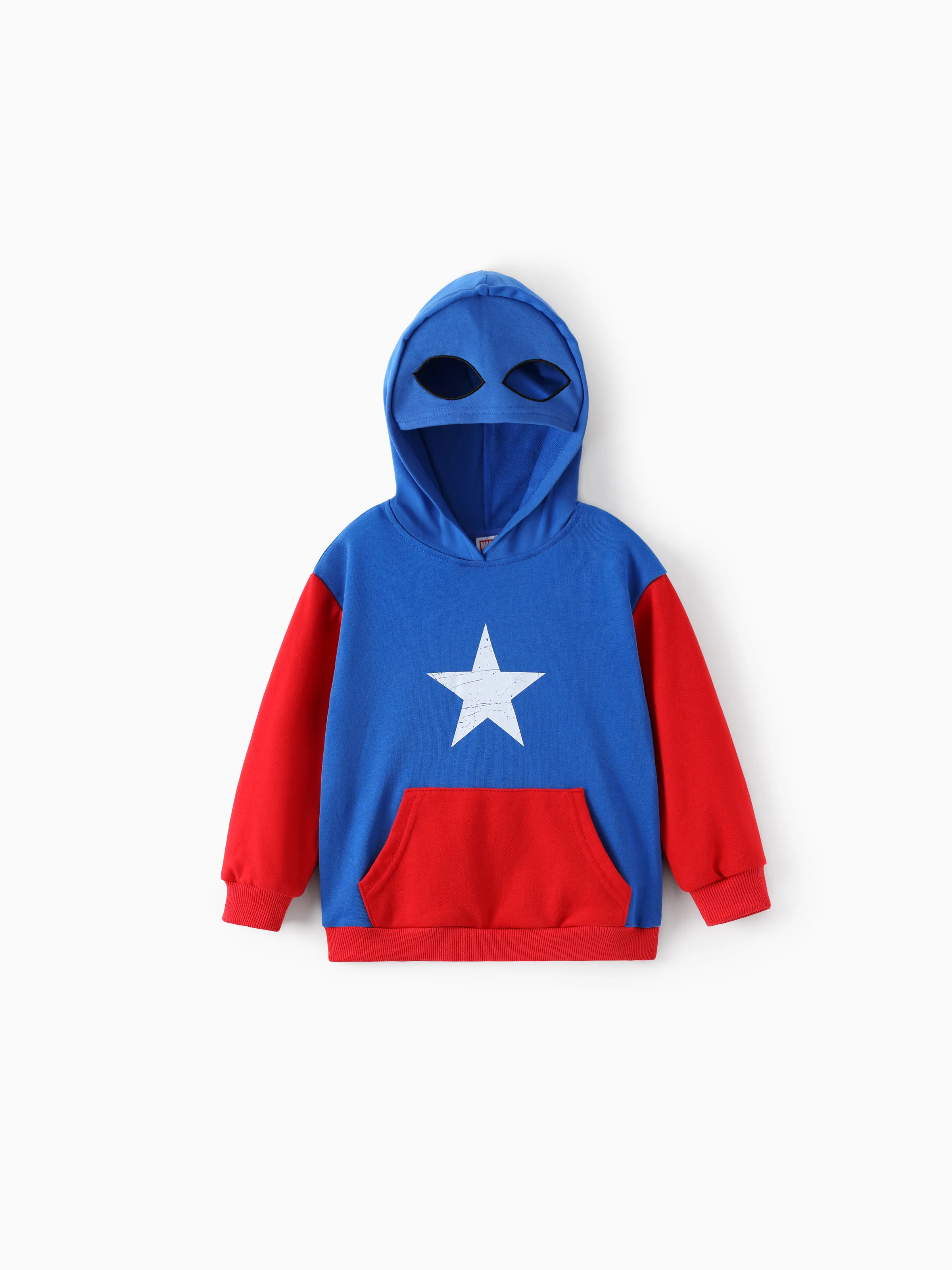 Marvel Toddler/ Kid Boy 2pcs Captain America Costume Sweatshirt and Pants Set with Built-in Mask Grey - Image 4