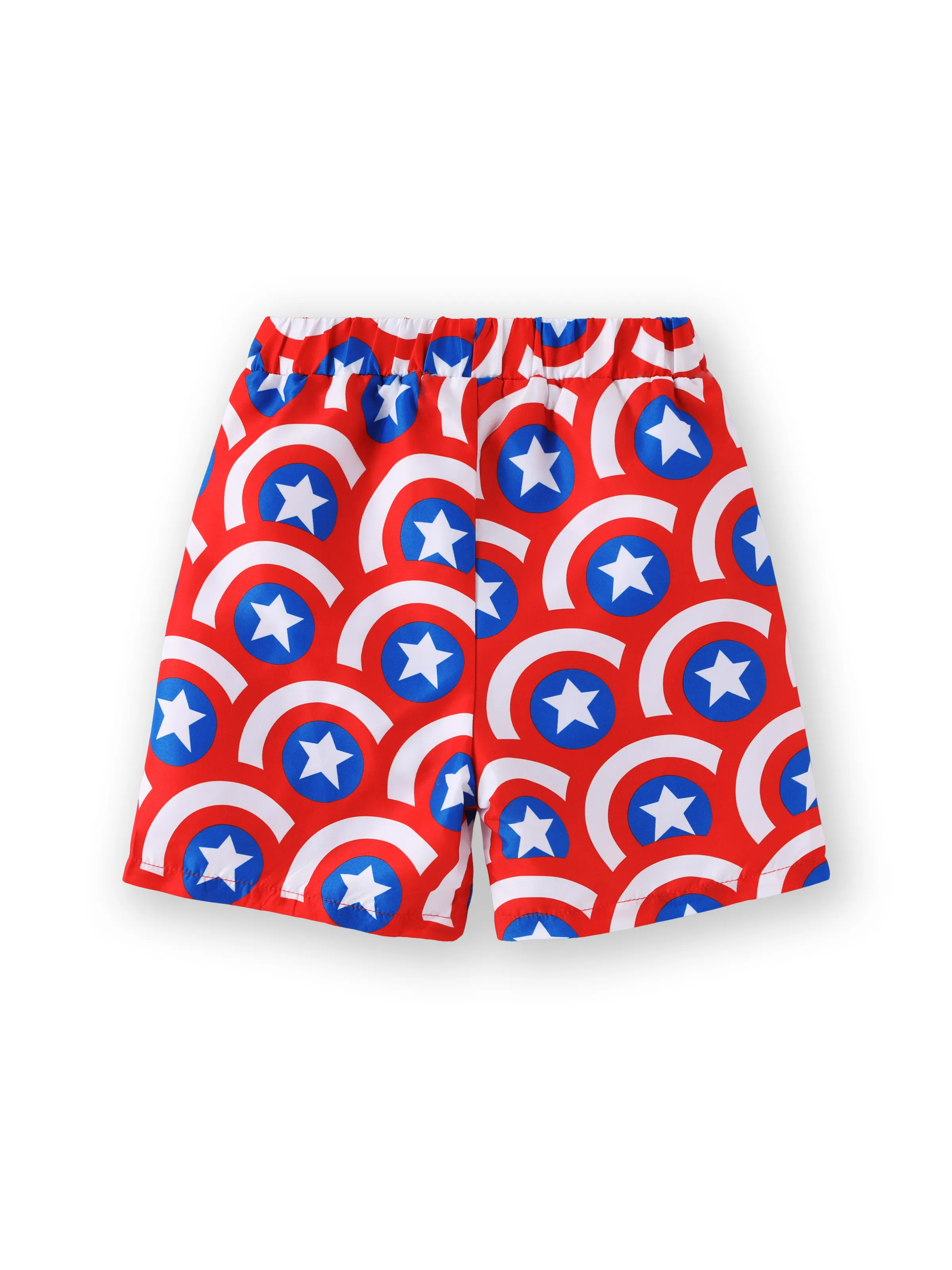Marvel Toddler/Kid Boy 2pcs Captain America UPF50+ Allover Print Tops and Trunks Swimsuit Set Blue - Image 10