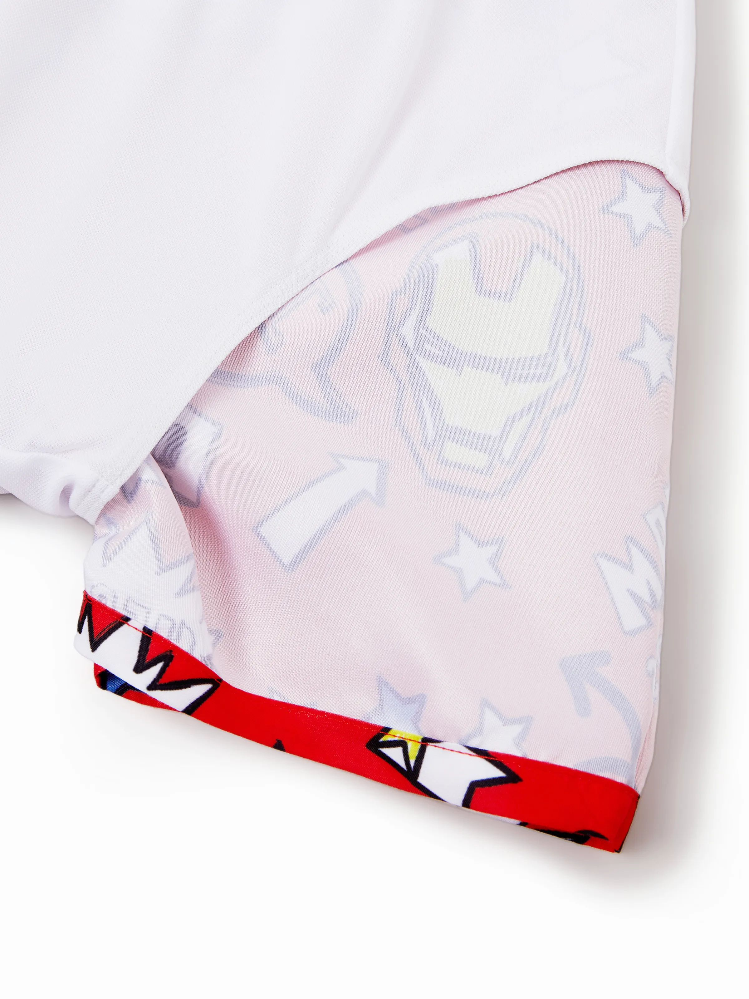 Marvel Toddler/Kid Boy 2pcs Iron Man UPF50+ Allover Print Tops and Trunks Swimsuit Set Red - Image 15