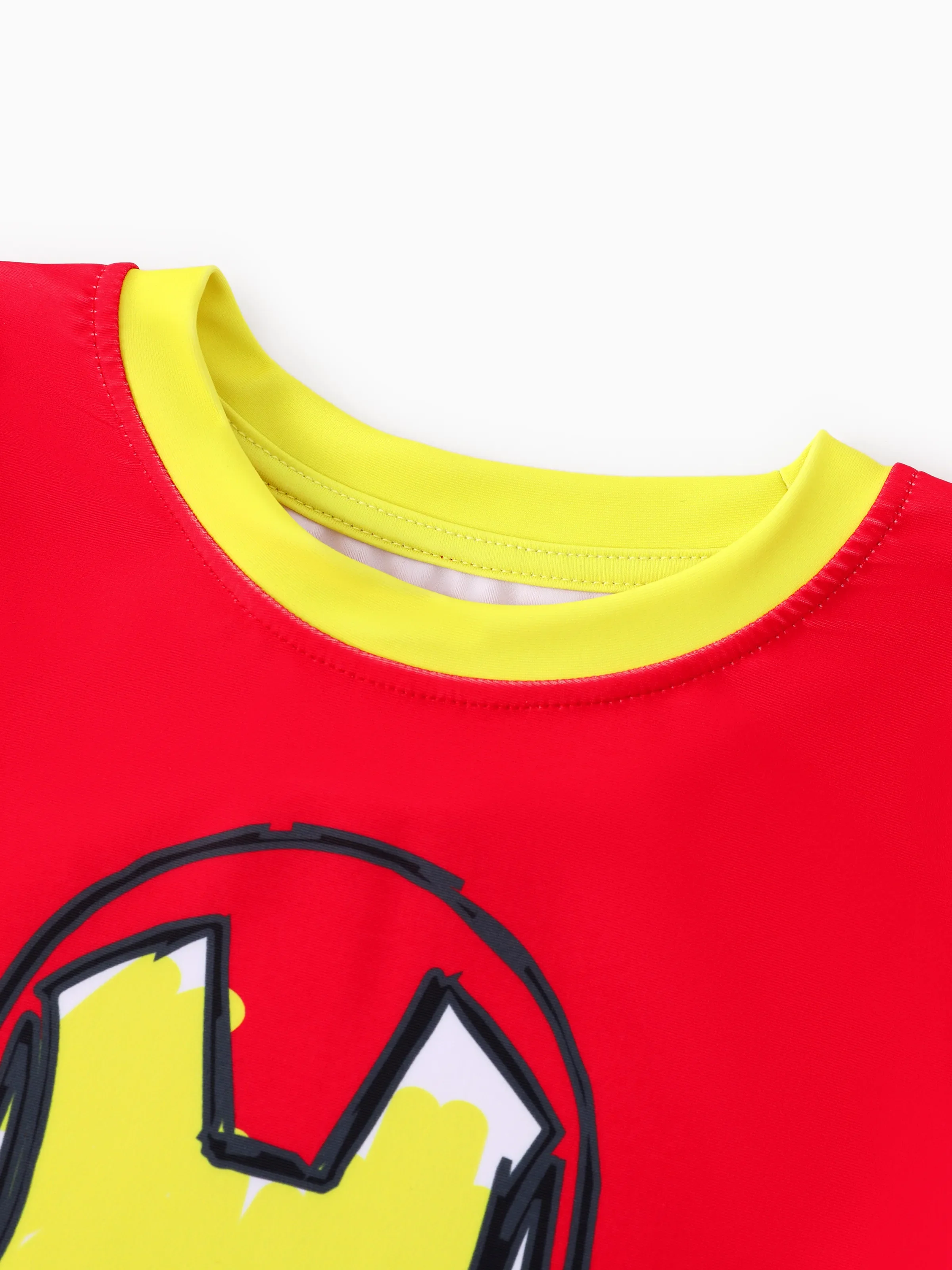 Marvel Toddler/Kid Boy 2pcs Iron Man UPF50+ Allover Print Tops and Trunks Swimsuit Set Red - Image 6