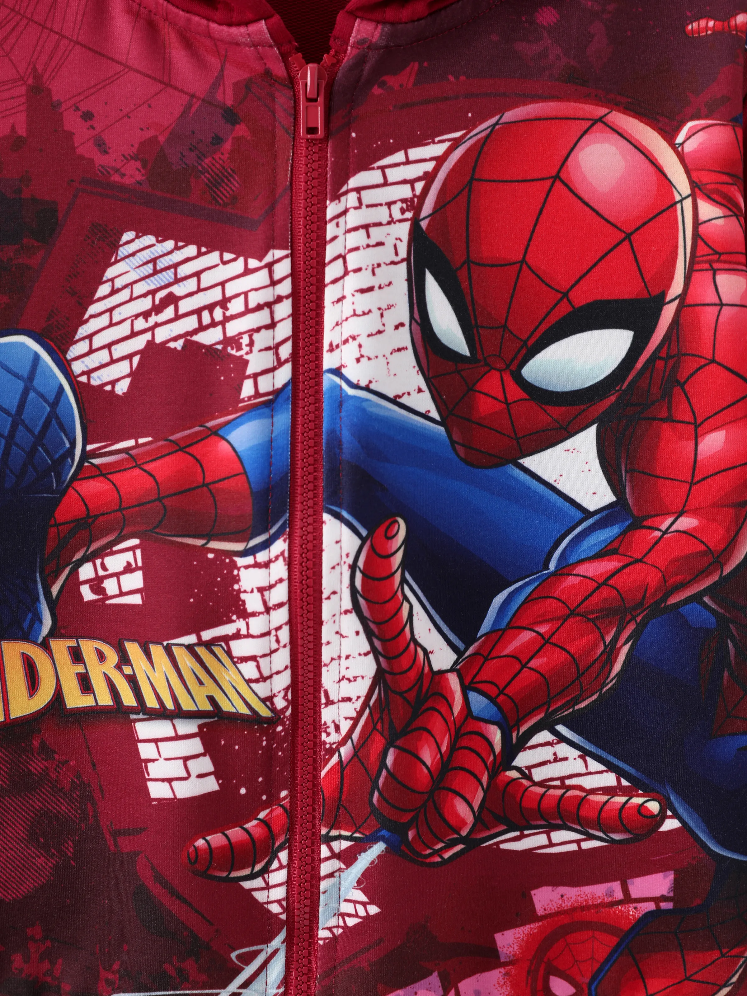 Marvel Toddler/Kid Boy Spider-Man Hooded Jacket Burgundy - Image 9
