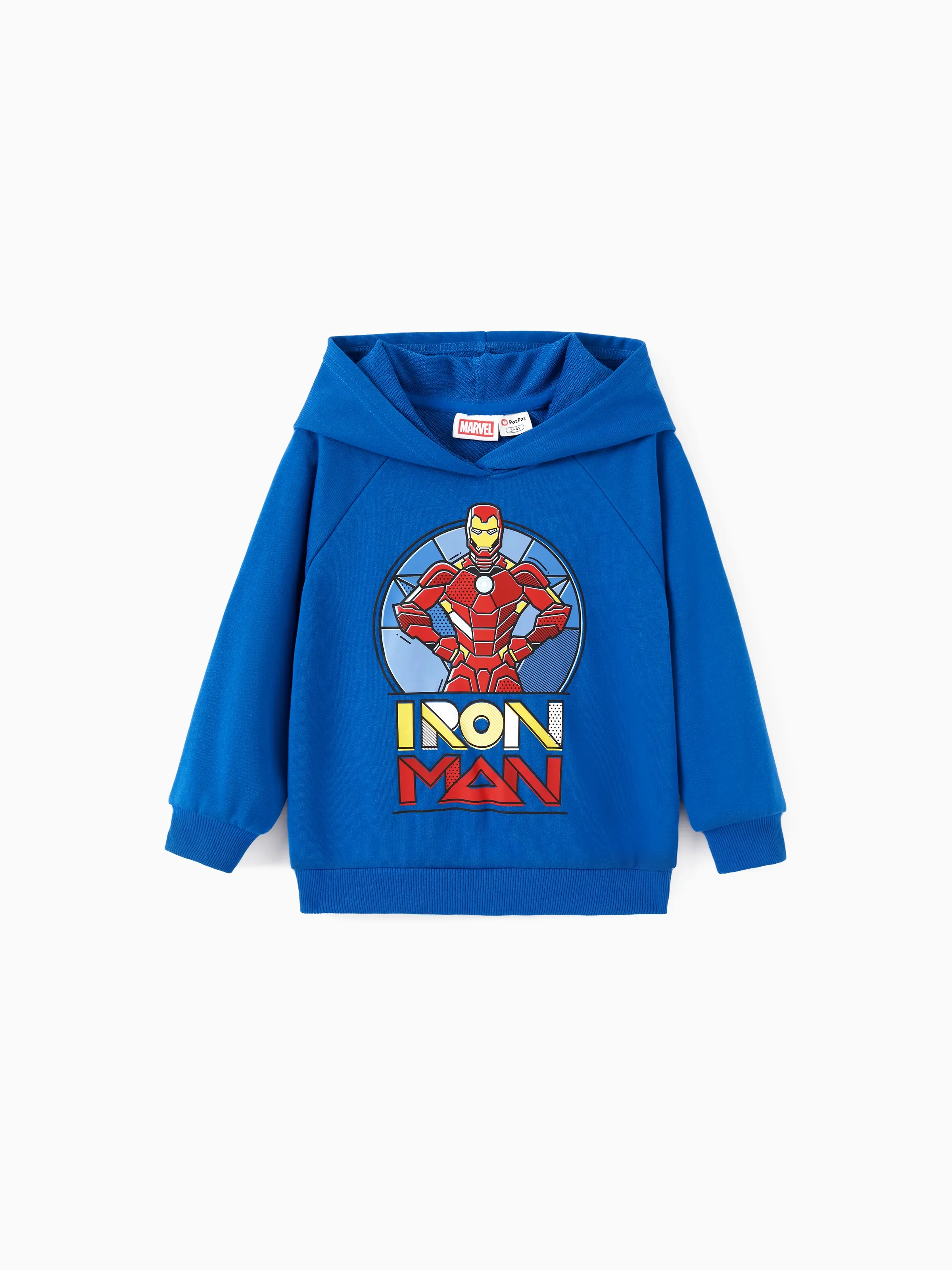 Marvel Toddler/Kids Boy 2pcs Iron Man Character Graphic Longsleeves Hoodie and Sweatpants Set Blue - Image 3