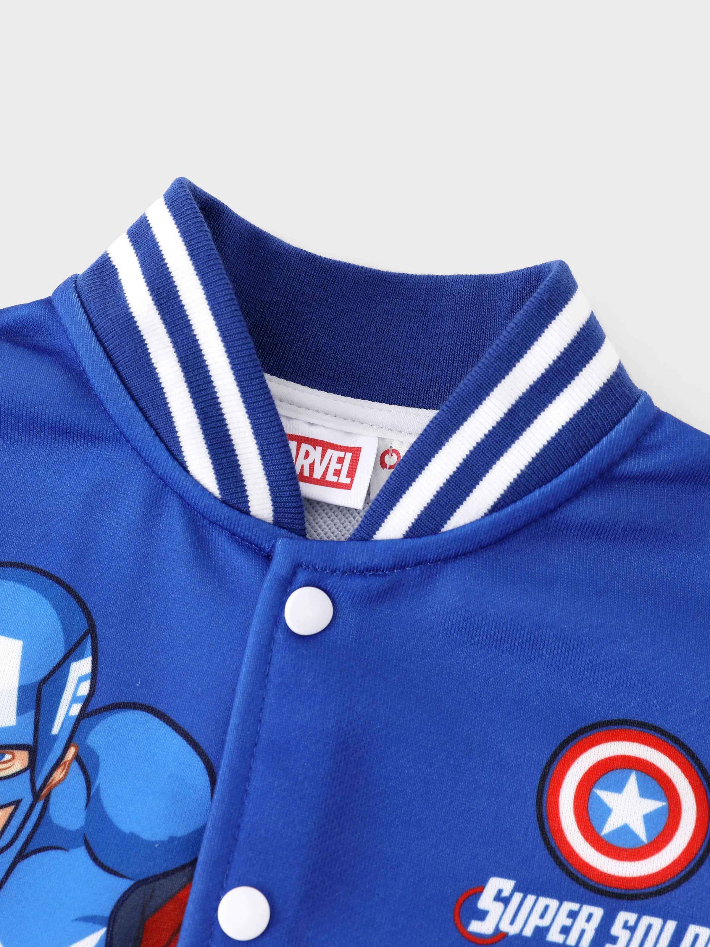 Marvel Toddler/Kids Boy Captain America Colorblock Bomber Jacket Blue - Image 5
