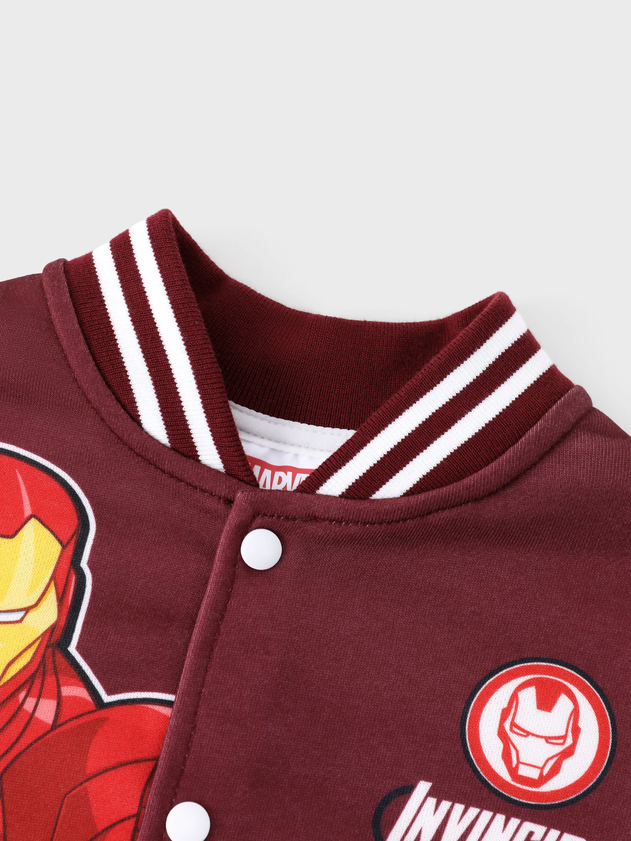 Marvel Toddler/Kids Boy Iron Man Colorblock Bomber Jacket Burgundy - Image 5