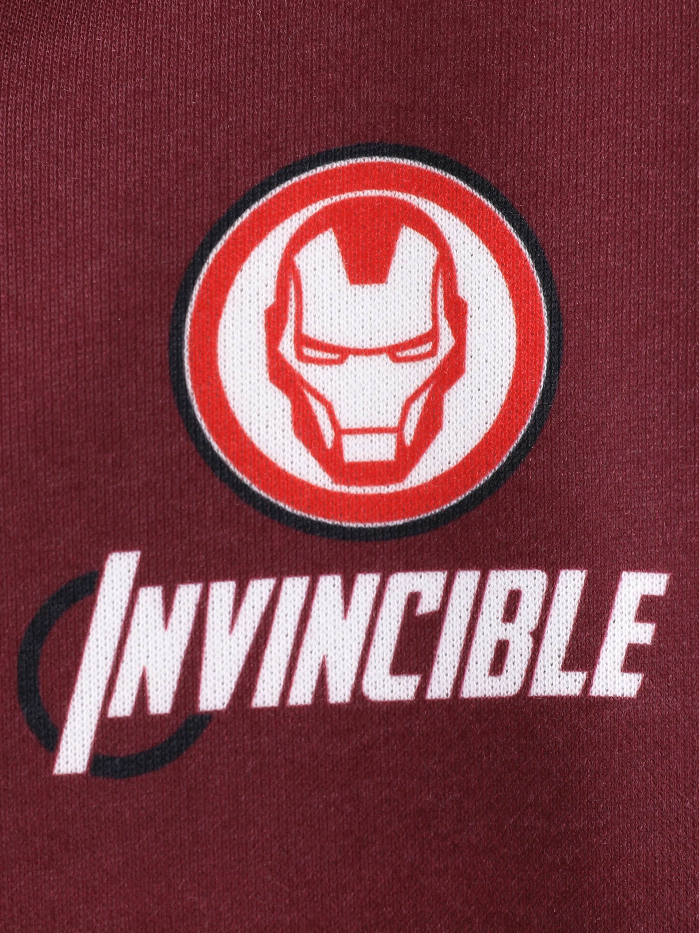 Marvel Toddler/Kids Boy Iron Man Colorblock Bomber Jacket Burgundy - Image 7