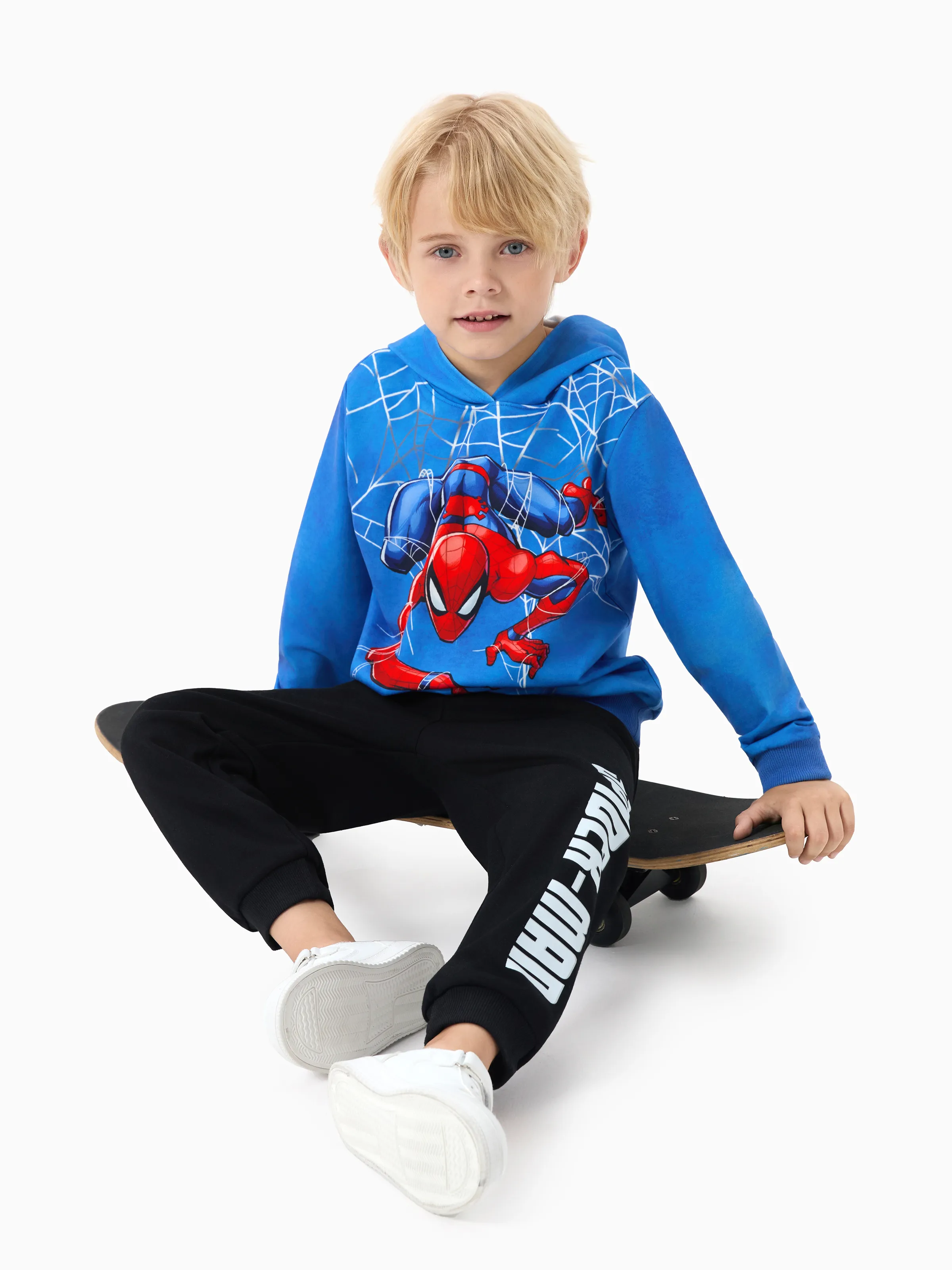 Marvel Toddler/Kids Boy Spider-Man Hooded Sweatshirt Blue - Image 3