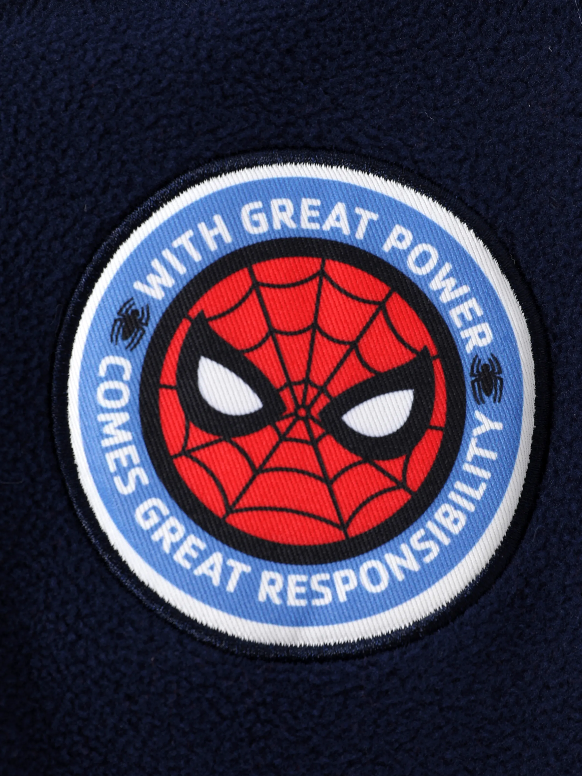 Marvel Toddler/Kids Boy Spiderman Colorblock Character Graphic Bomber Jacket Deep Blue Deep Blue - Image 3