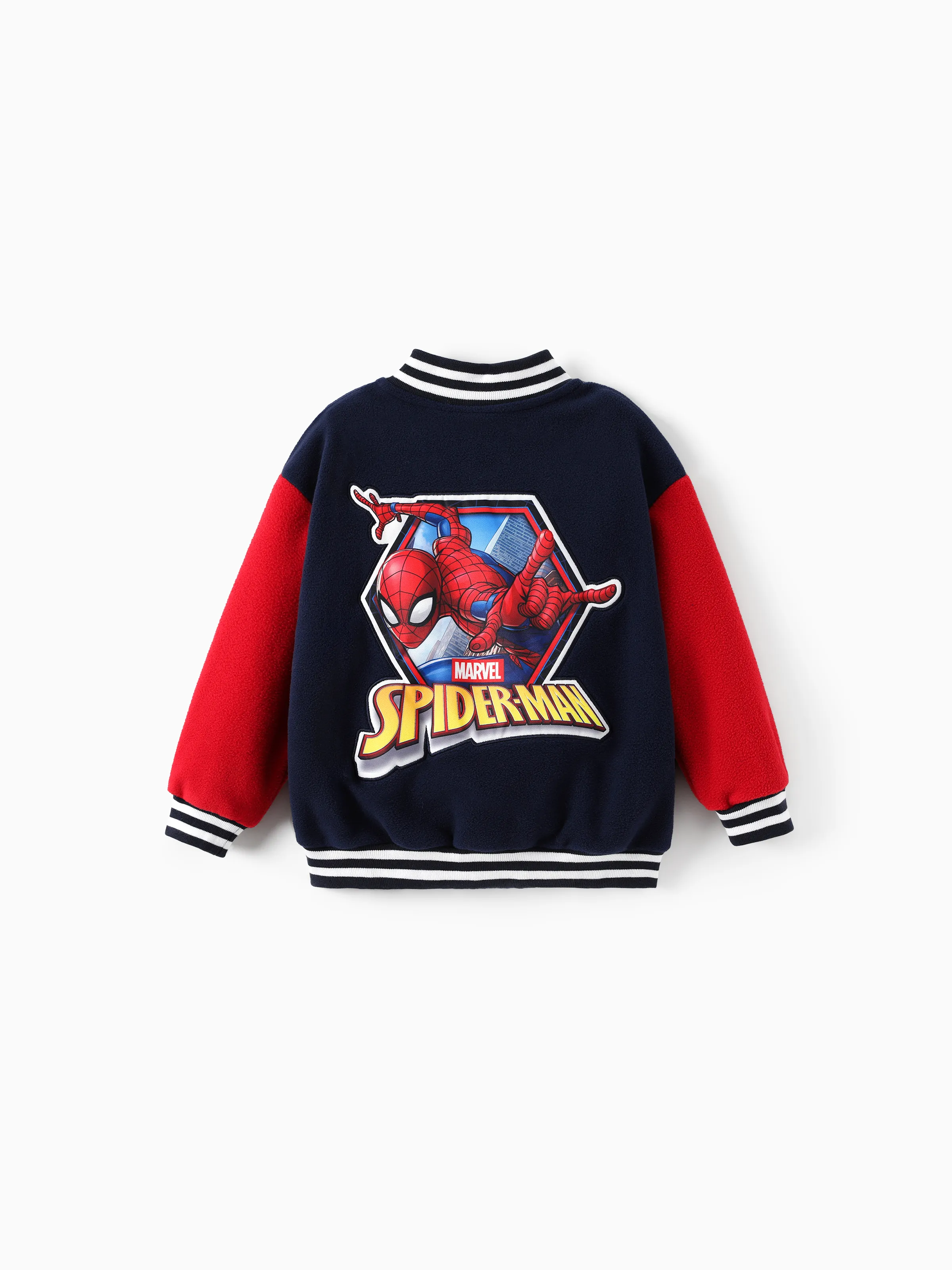 Marvel Toddler/Kids Boy Spiderman Colorblock Character Graphic Bomber Jacket Deep Blue Deep Blue - Image 4