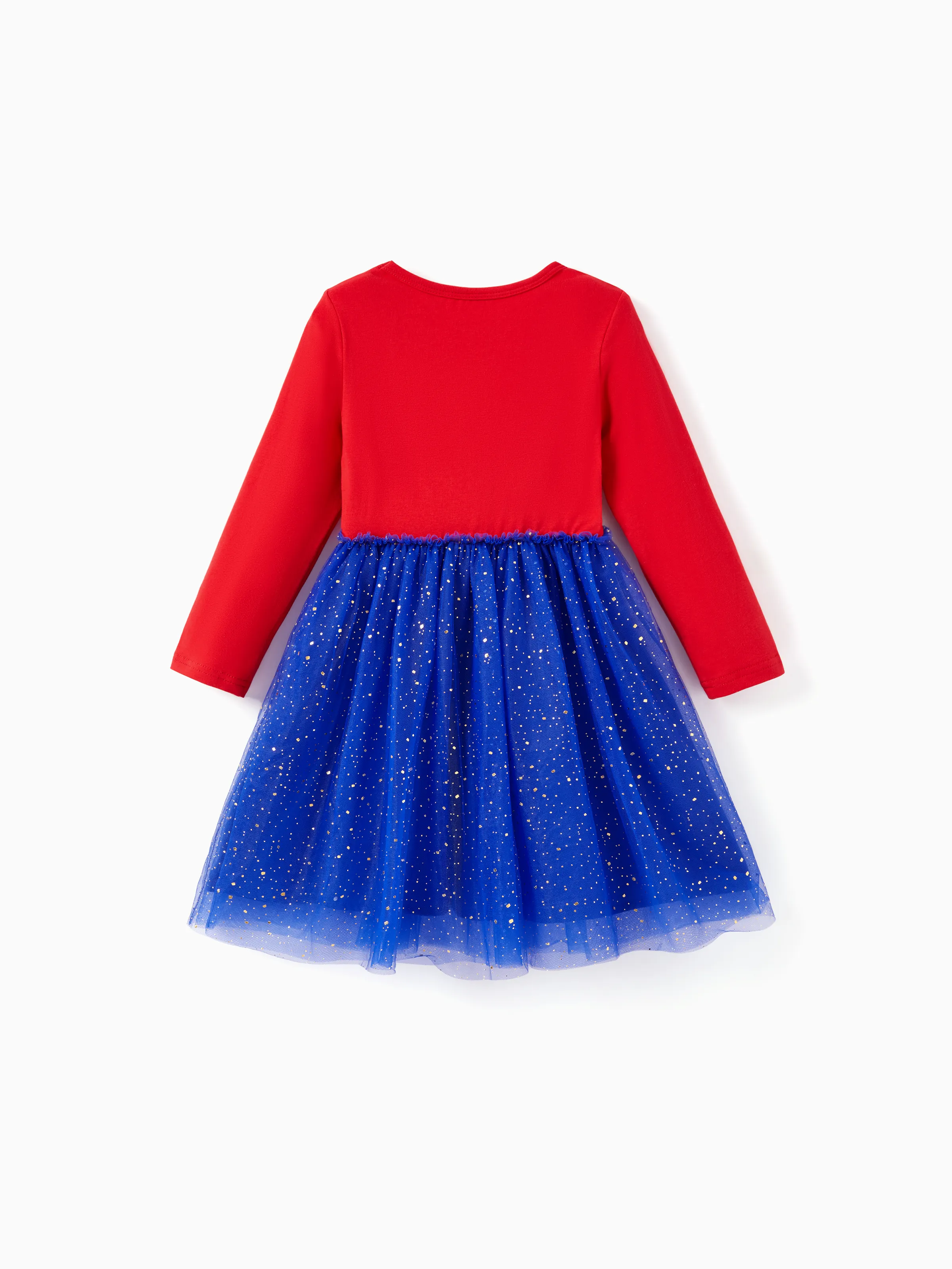 Marvel Toddler/Kids Girl Spiderman Glittery Tulle Childlike Graphic Dress Red - Image 3