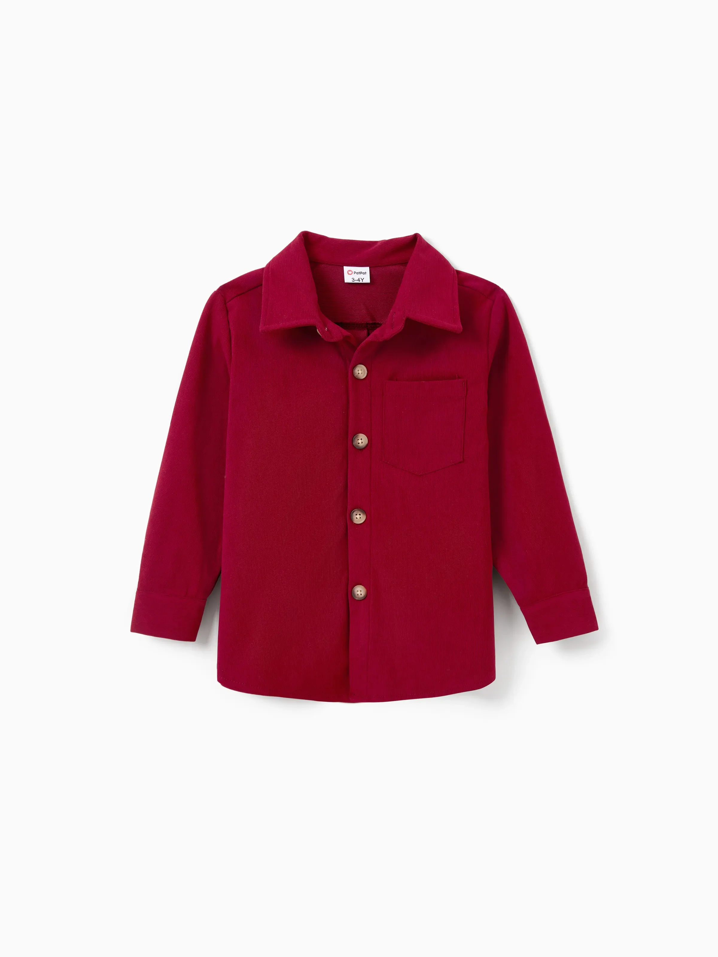 Matching Family Outfit Set Long-sleeve Shirt and Off Shoulder Long-sleeve Plaid Splicing Knitted Dress Burgundy - Image 14