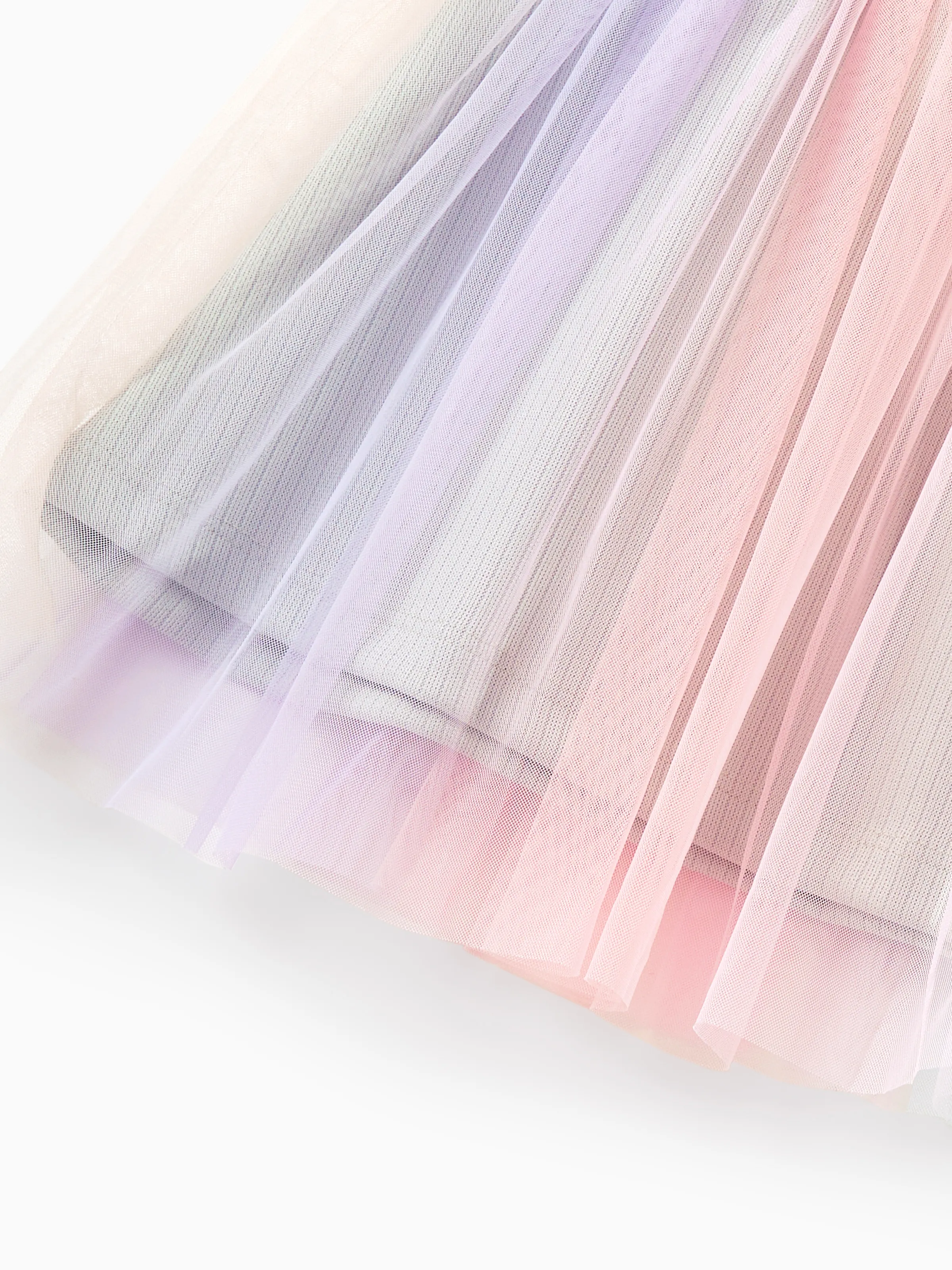 Matching Mommy & Me "Besties" Dresses Pastel Tulle Skirt for Girls, Ribbed Bodycon Dress for Mom, Perfect for Family Outings & Photos Pale Green - Image 16