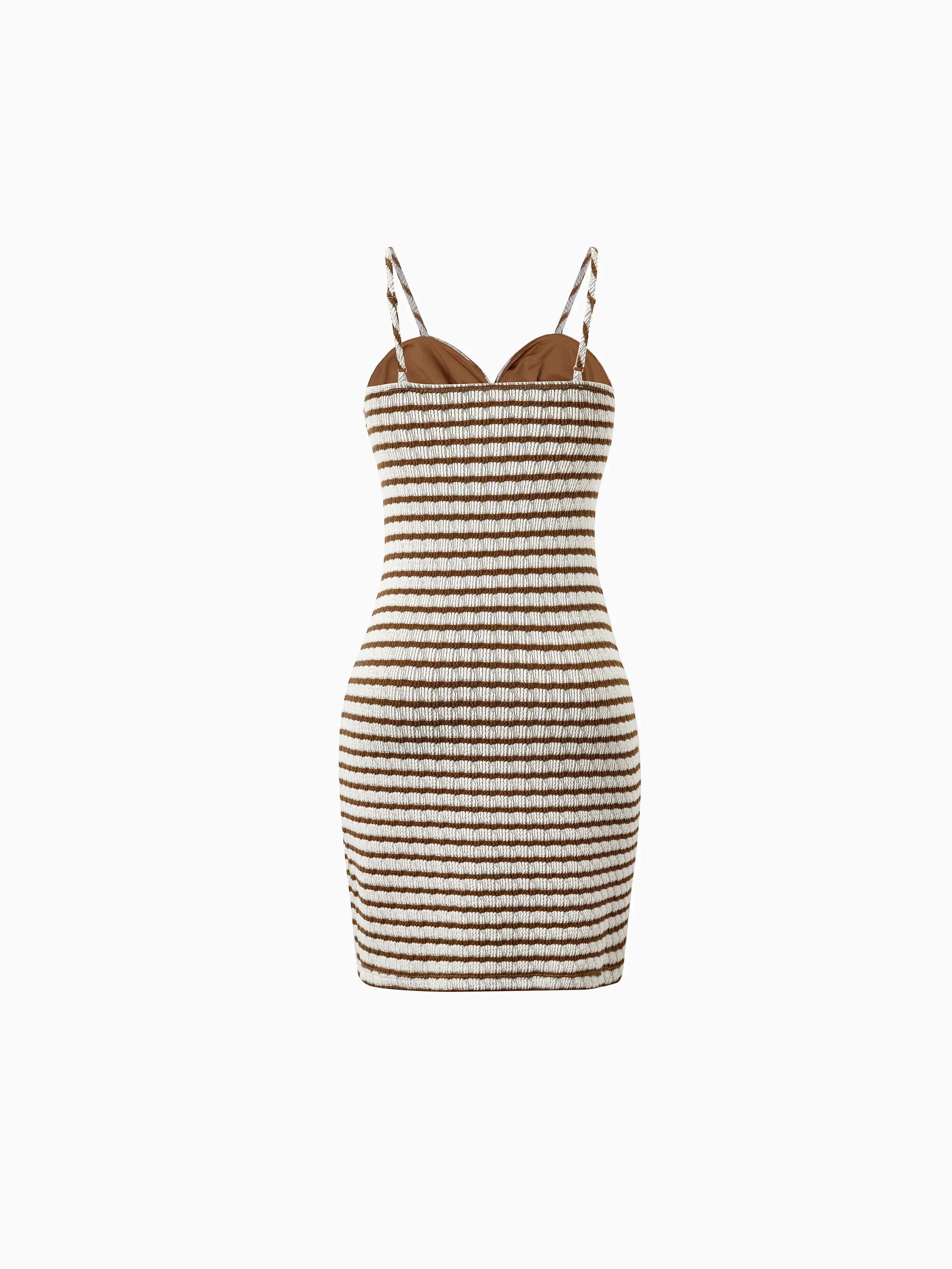 Matching Striped Dresses for Mommy & Me  Twist-Front Dress with Tulle Skirt, Perfect for Summer Family Outings & Photos Khaki - Image 3