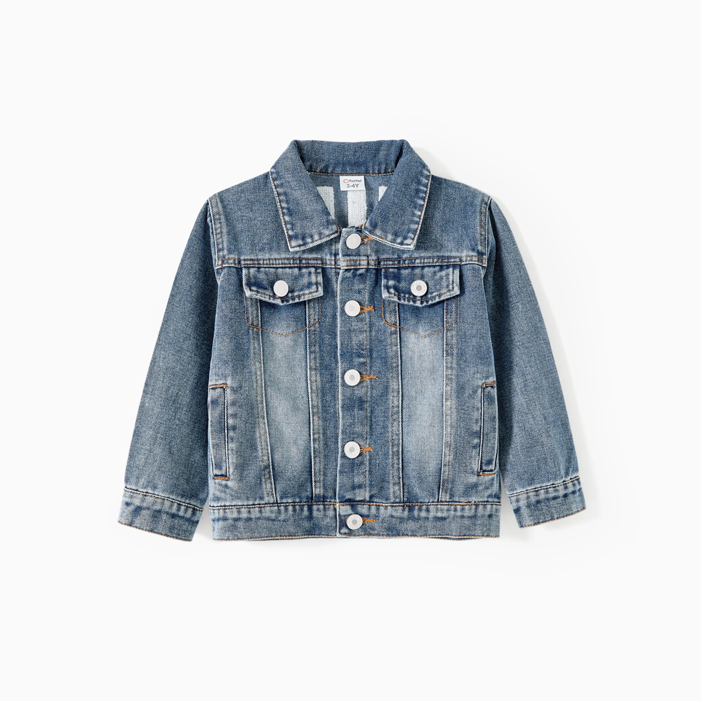 Mom and Me Light Blue Letter Design Long-sleeve Distressed Denim Jackets Light Blue - Image 15