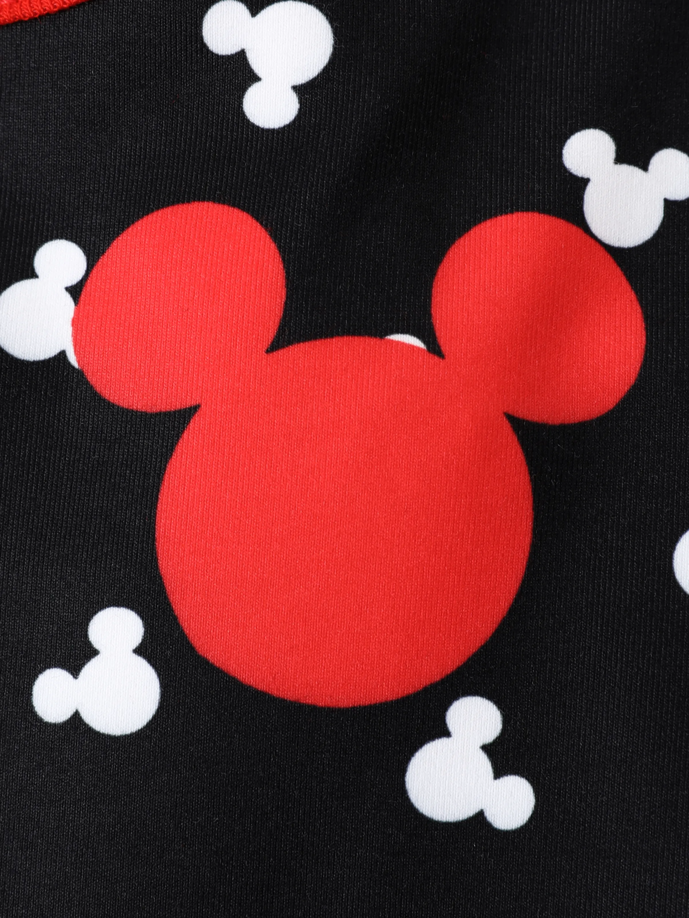 Disney Mickey and Friends Mommy and Me Family matching 1pc Mickey Mouse Allover Print Sporty Dress/Cotton Top /RomperExpression Casual Suits Family Set 3pcs Cotton Unisex Black - Image 7