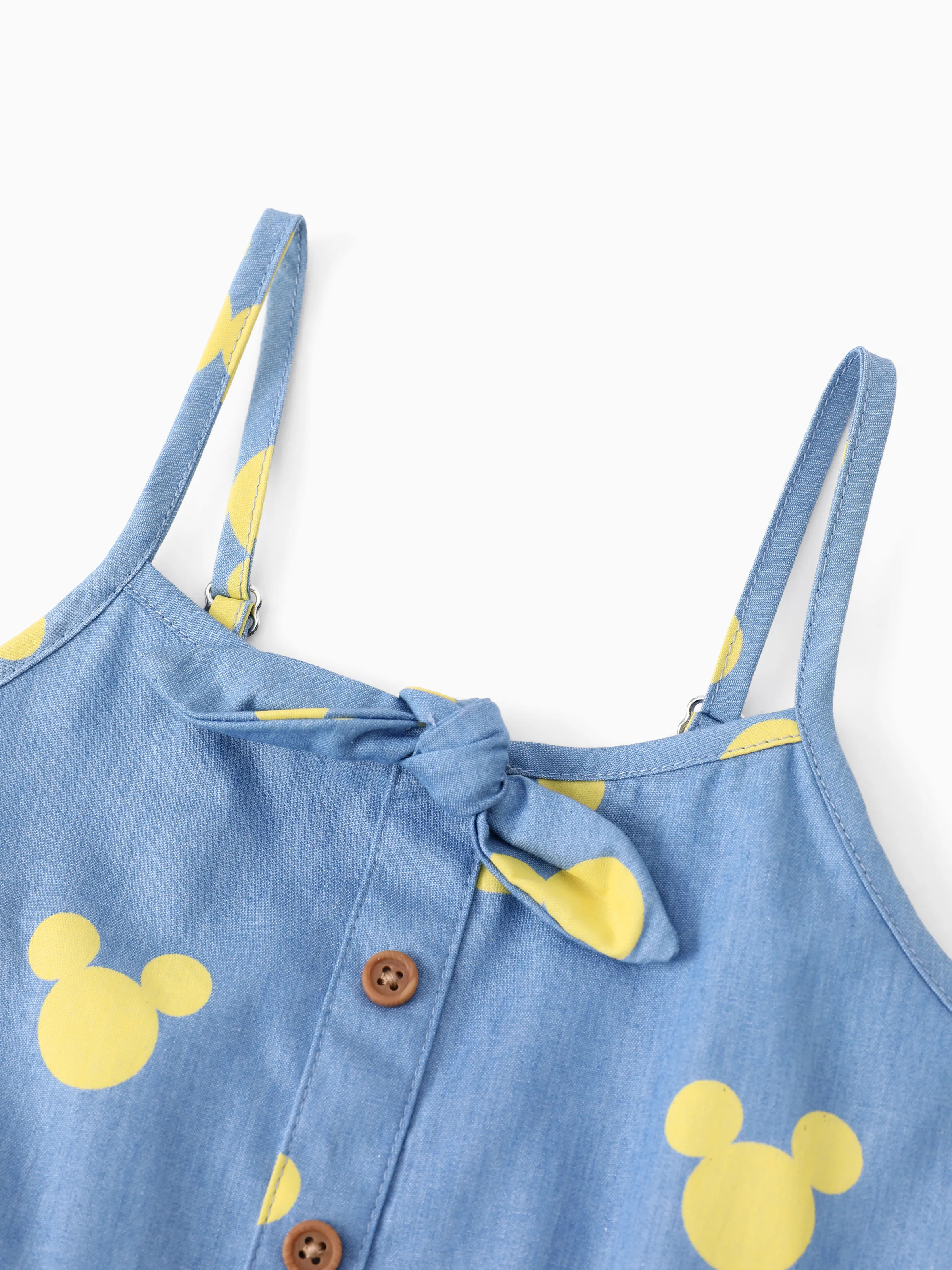 Disney Mickey and Friends Mommy and Me Family matching Mickey Mouse Allover Print Denim Dresse/Jumpsuit/T-shirt Blue - Image 13