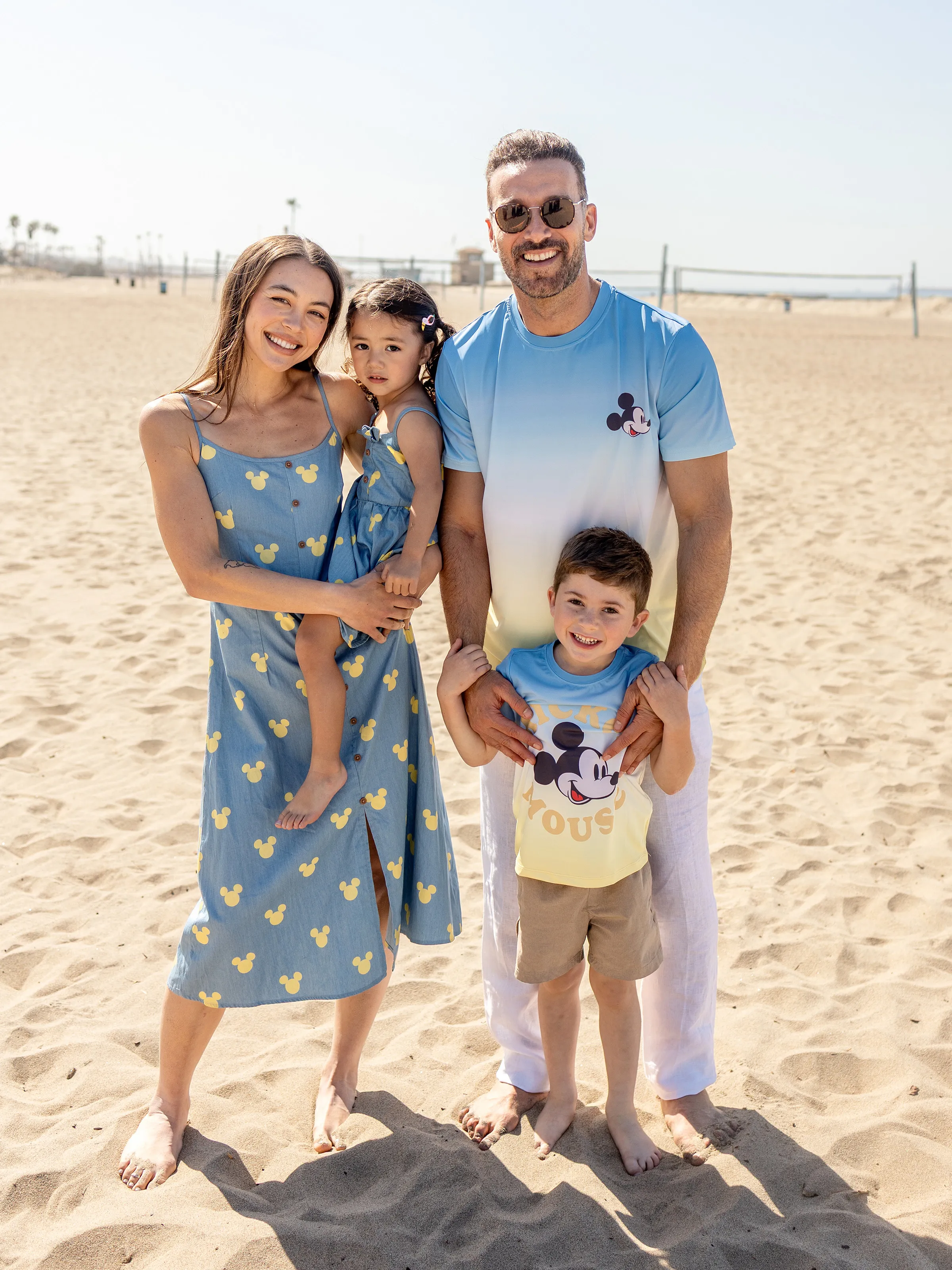 Disney Mickey and Friends Mommy and Me Family matching Mickey Mouse Allover Print Denim Dresse/Jumpsuit/T-shirt Blue - Image 2