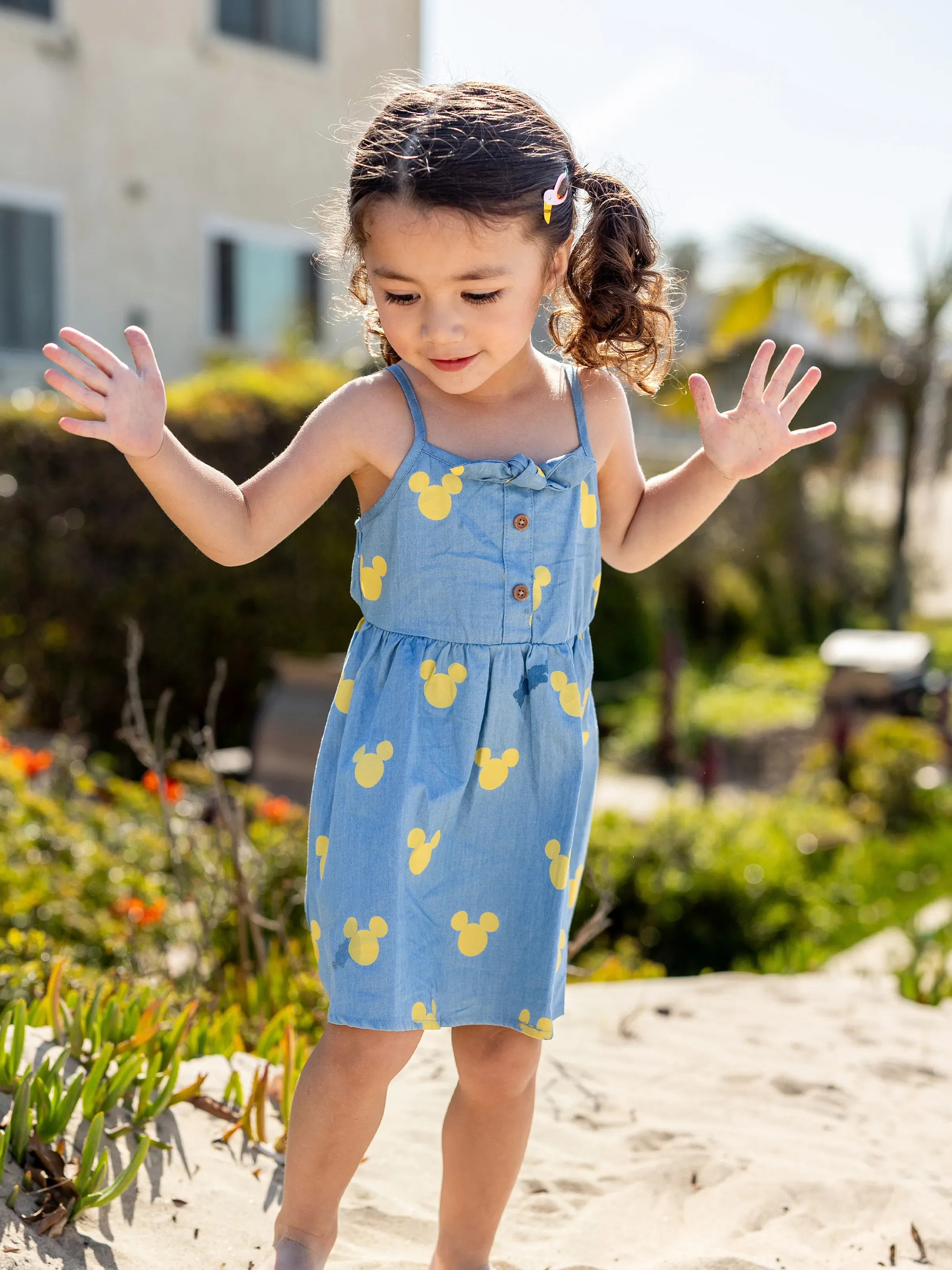 Disney Mickey and Friends Mommy and Me Family matching Mickey Mouse Allover Print Denim Dresse/Jumpsuit/T-shirt Blue - Image 9
