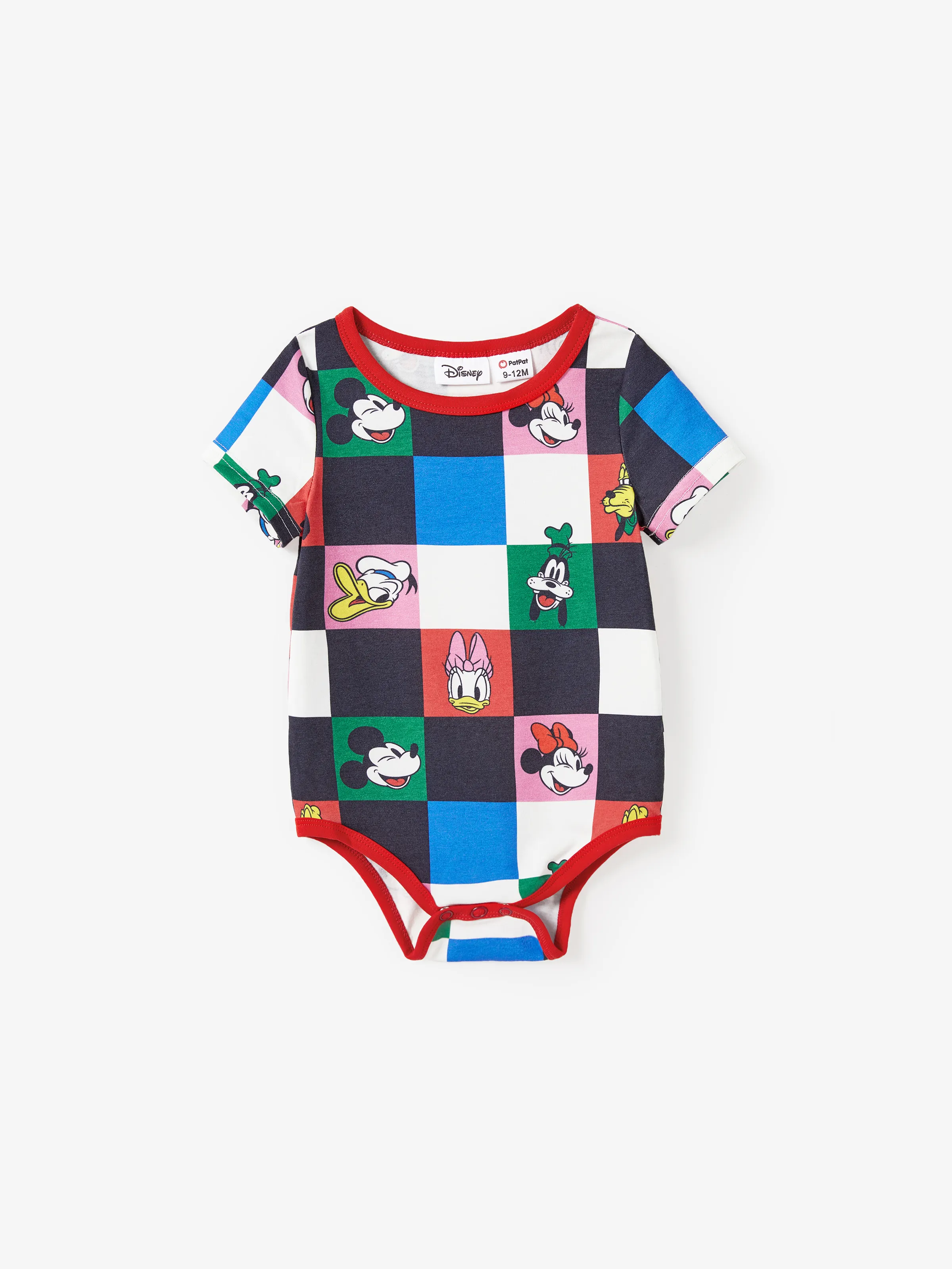 Disney Mickey and Friends Mommy and Me Family Matching Naia™ Colorful Checkered Pattern Top/Sleeveless Dress/Onesie Multi-color - Image 12