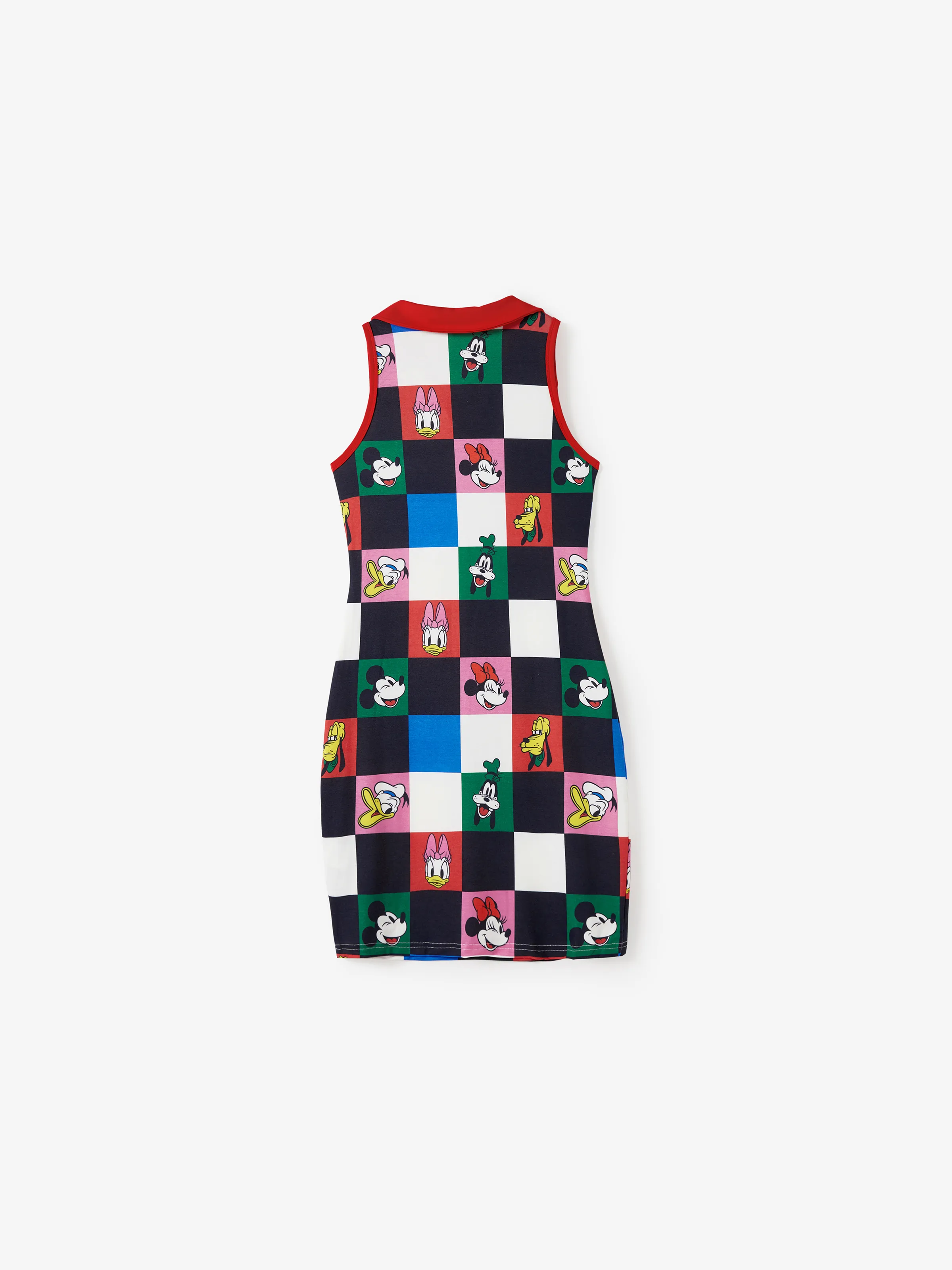 Disney Mickey and Friends Mommy and Me Family Matching Naia™ Colorful Checkered Pattern Top/Sleeveless Dress/Onesie Multi-color - Image 4