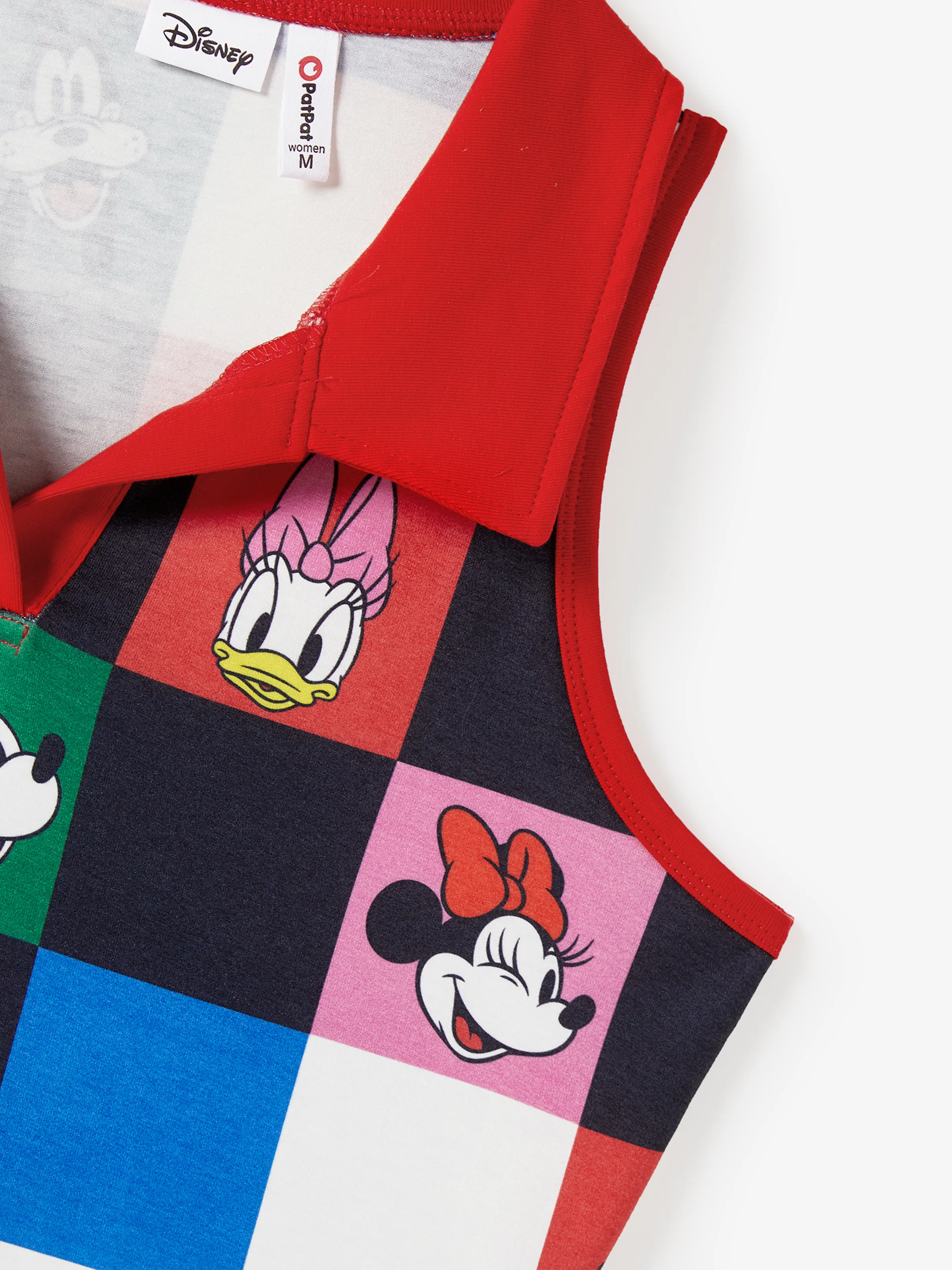 Disney Mickey and Friends Mommy and Me Family Matching Naia™ Colorful Checkered Pattern Top/Sleeveless Dress/Onesie Multi-color - Image 6