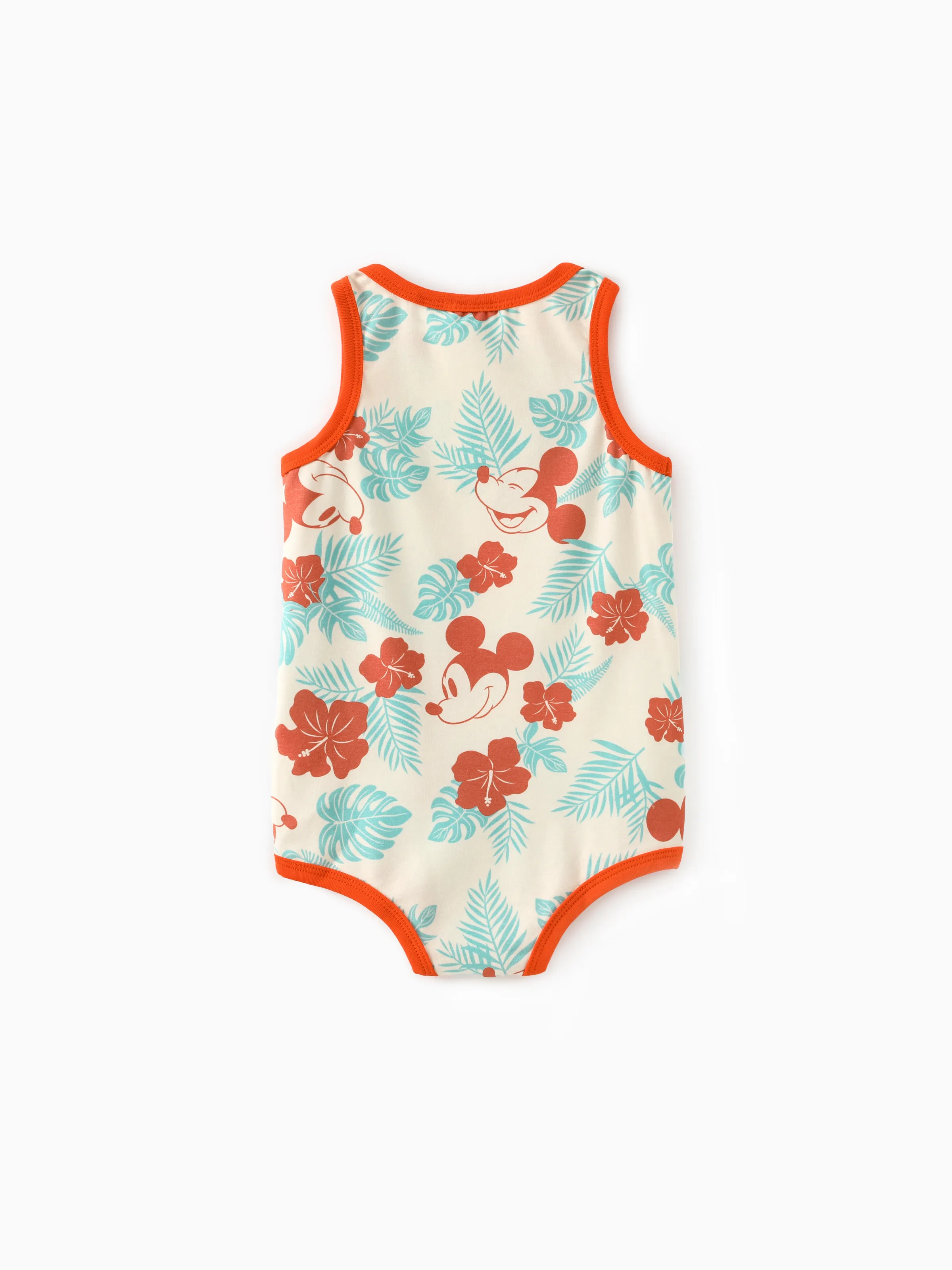 Disney Mickey and Friends Mommy and Me Family Matching Naia™ Floral Allover Print Shirt/Sleeveless Hollow-out Dress/Romper Multi-color - Image 14