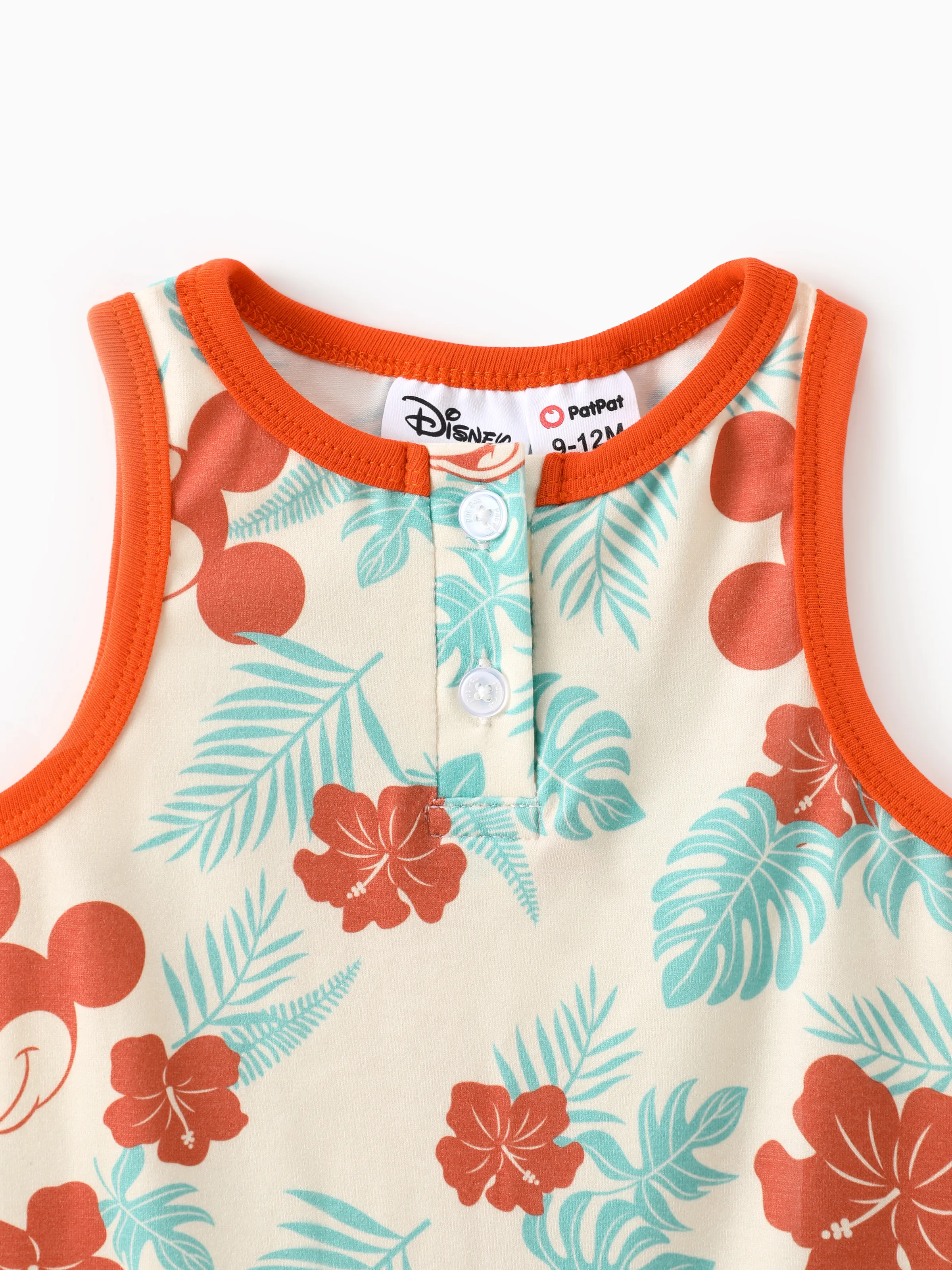 Disney Mickey and Friends Mommy and Me Family Matching Naia™ Floral Allover Print Shirt/Sleeveless Hollow-out Dress/Romper Multi-color - Image 15
