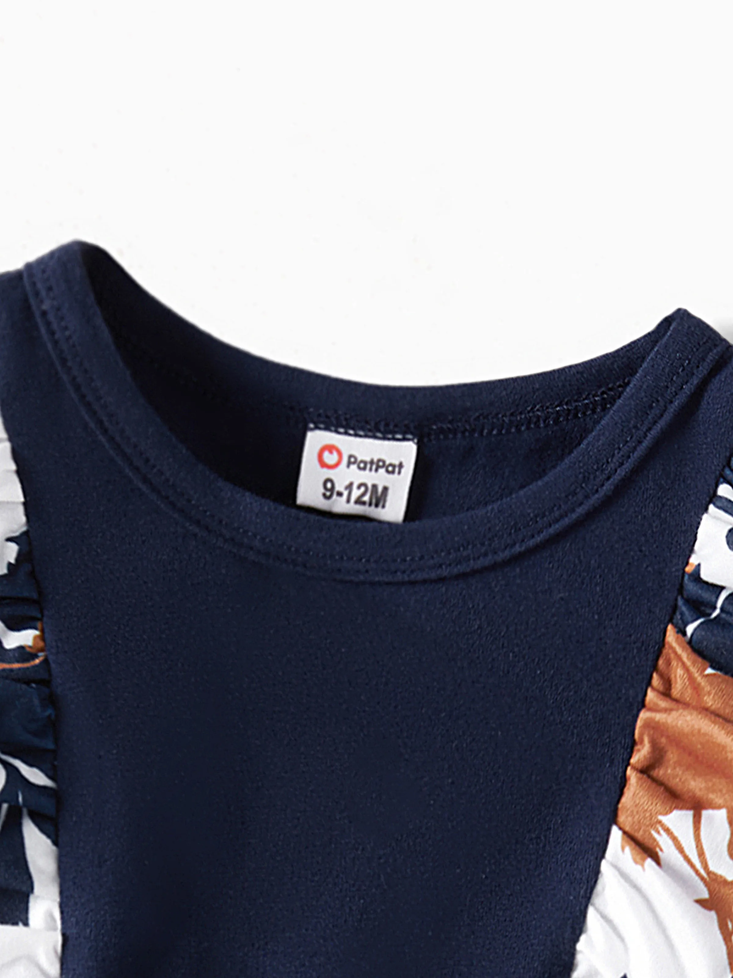 Mommy and Me Family Matching Casual Dress or T-Shirt, Solid Color, Fabric Stitching royalblue - Image 15