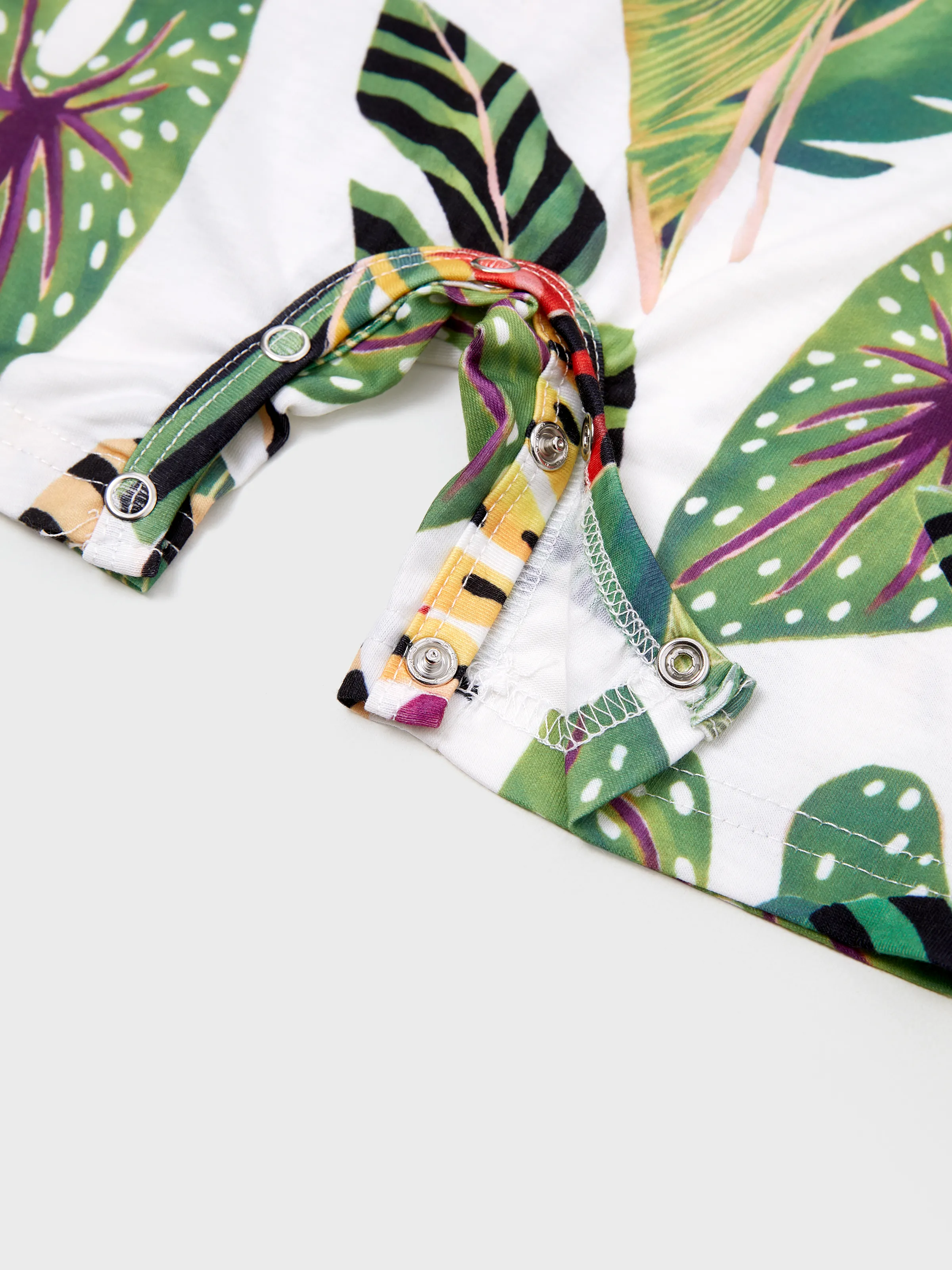 Mommy and Me Family Matching Tropical Floral Print Short-sleeve Top or Camisole Dress Set Multi-color - Image 17